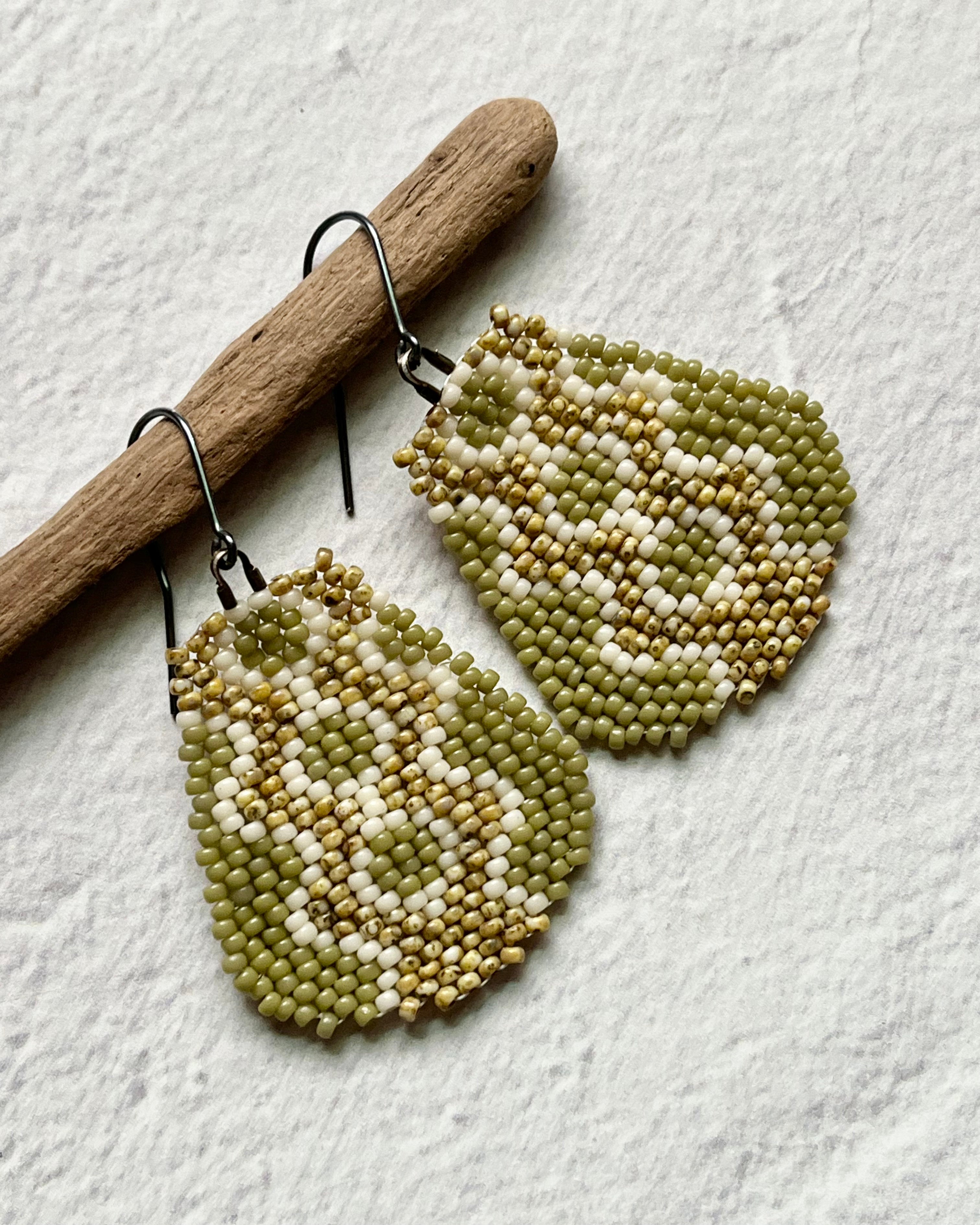 •LEONA• beaded fringe dangle earrings