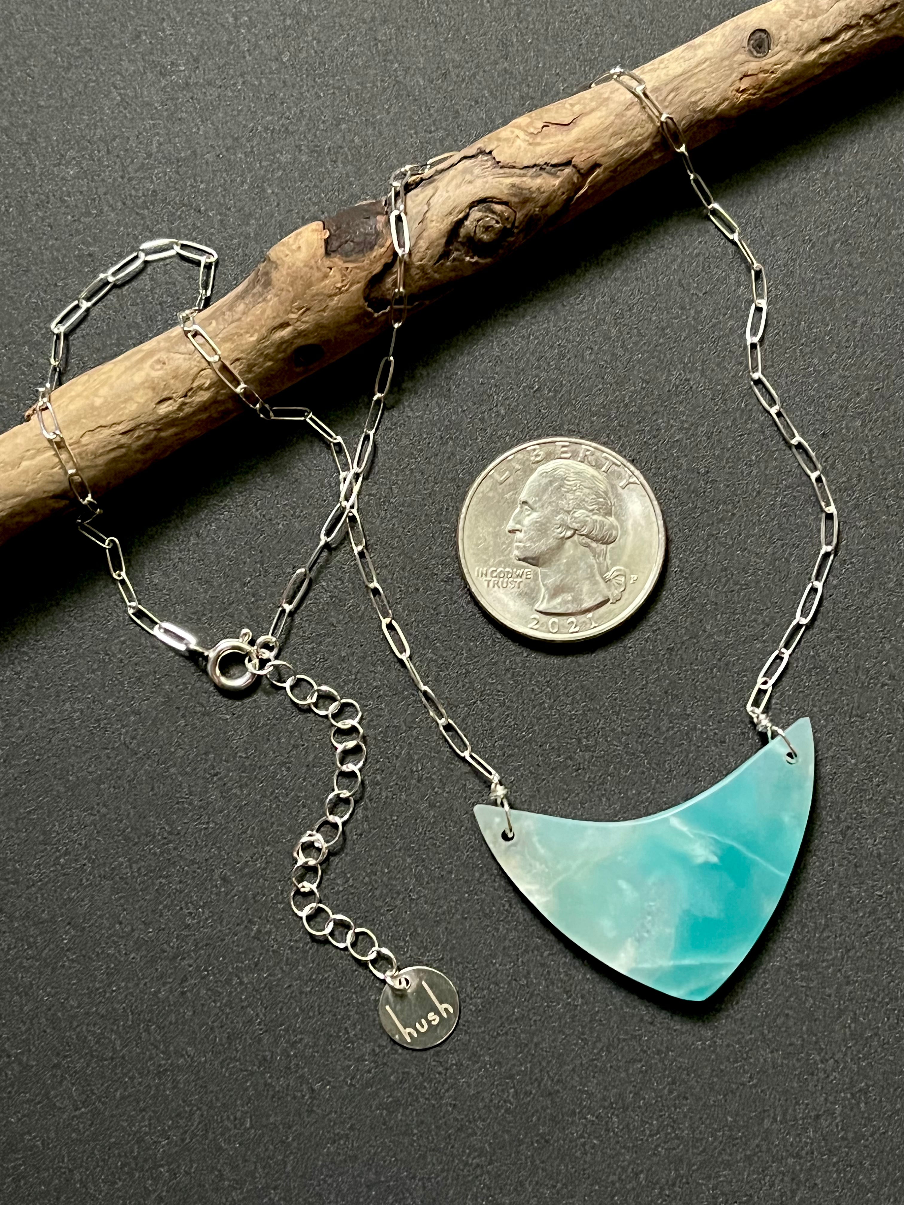 • OOAK - AEON • amazonite + silver necklace (16"-18")