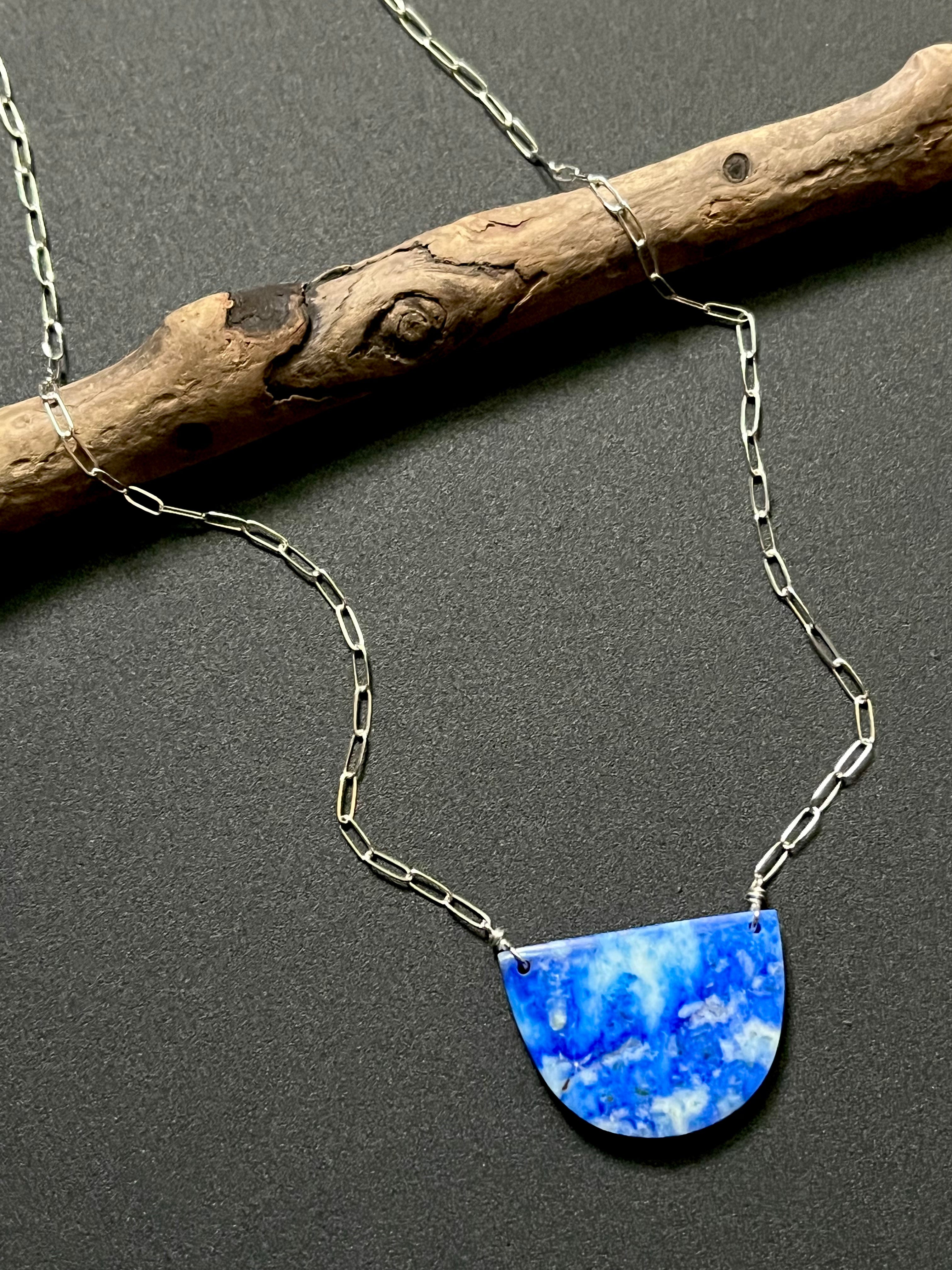 • OOAK - AEON • lapis + silver necklace (16"-18")