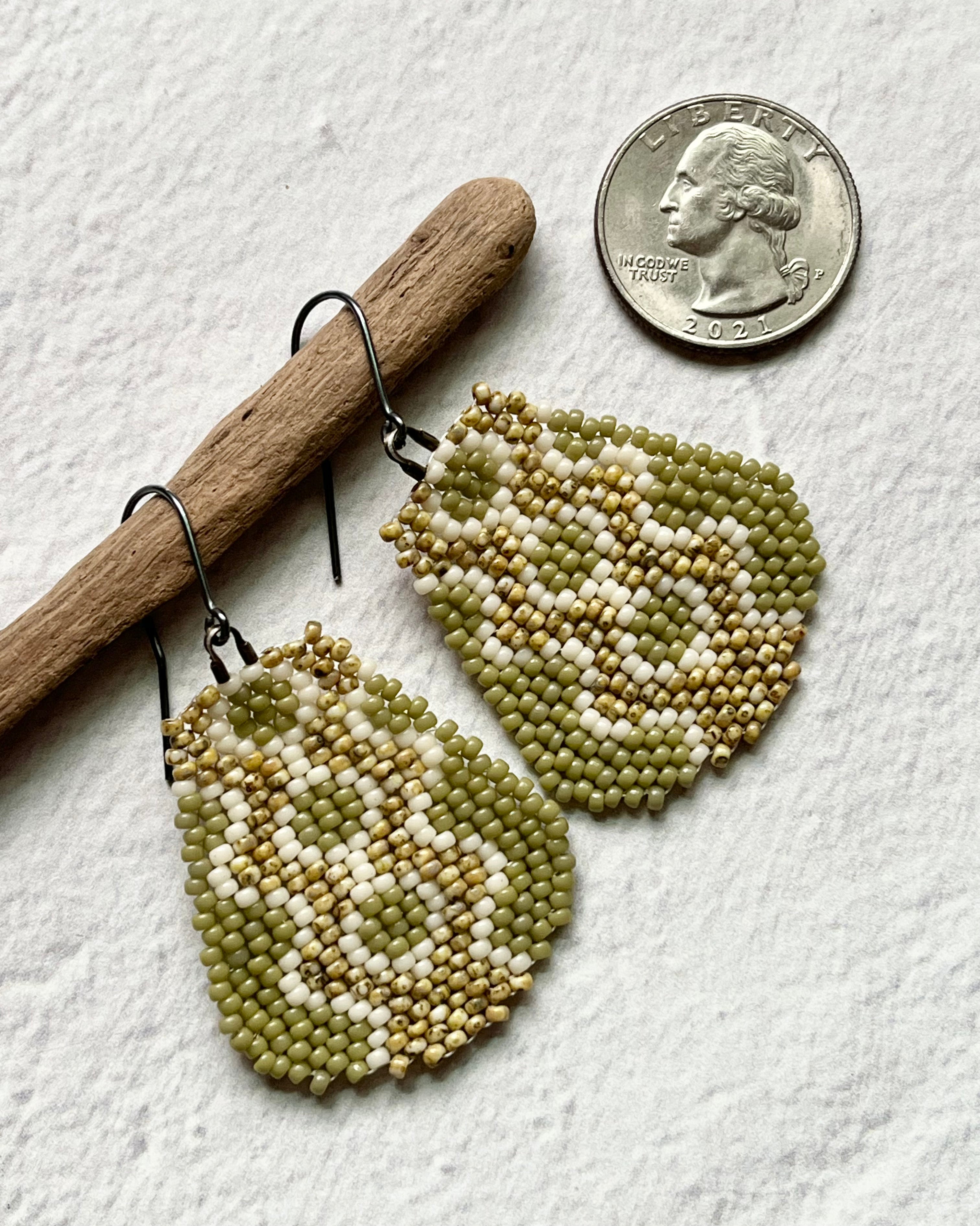 •LEONA• beaded fringe dangle earrings