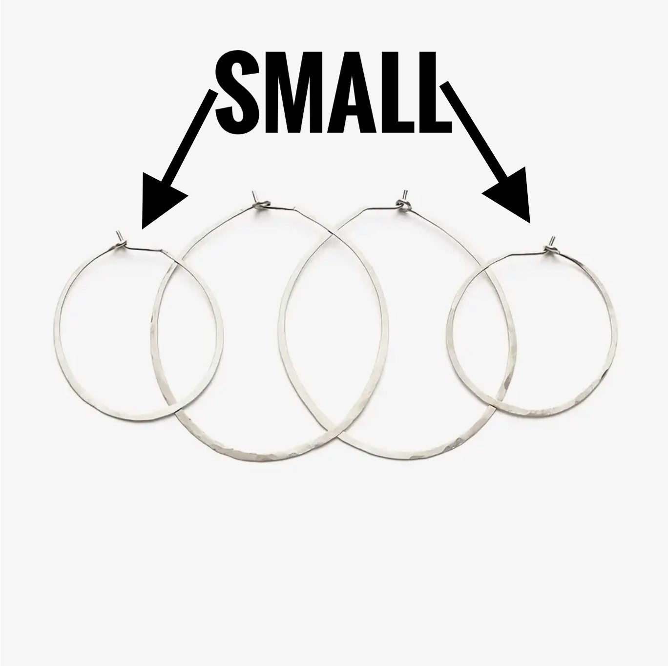 • HAMMERED HOOP • sterling silver hoop earrings