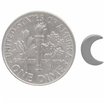 •TINY CRESCENT MOON• recycled silver stud earrings