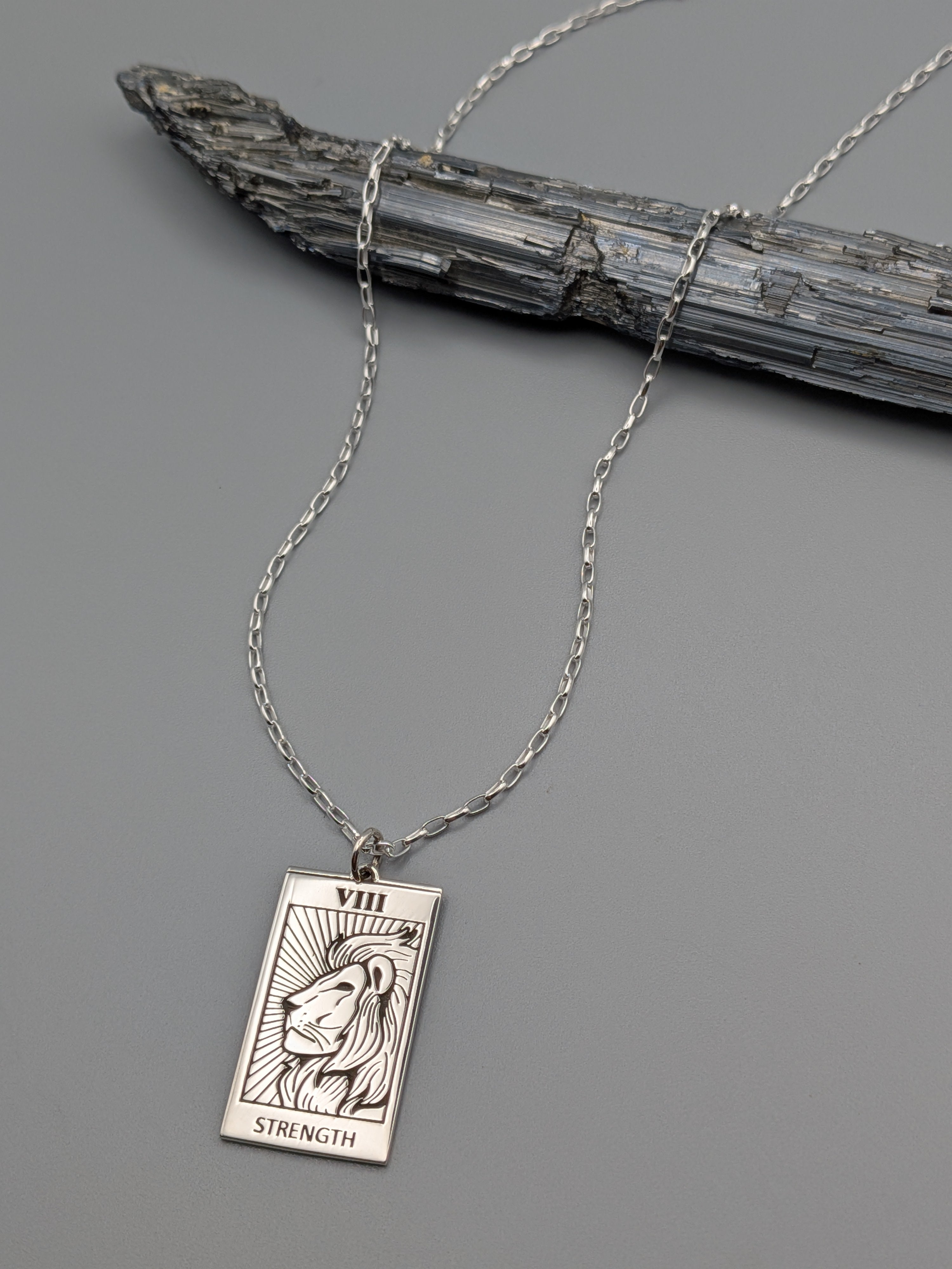 •TAROT TALISMAN• silver necklace (28"-30" long)