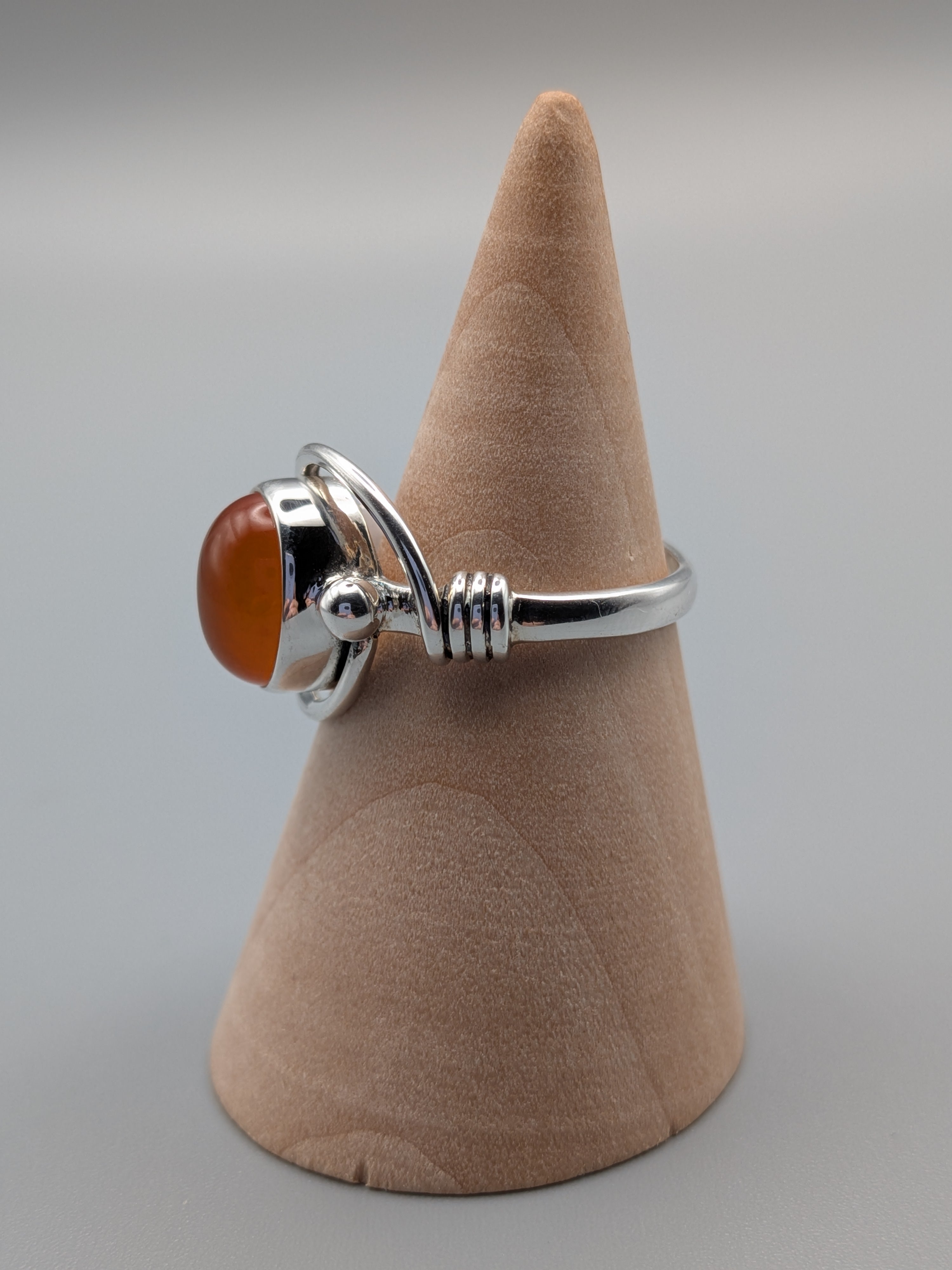 •CARNELIAN - TRILENE• silver ring (various sizes)