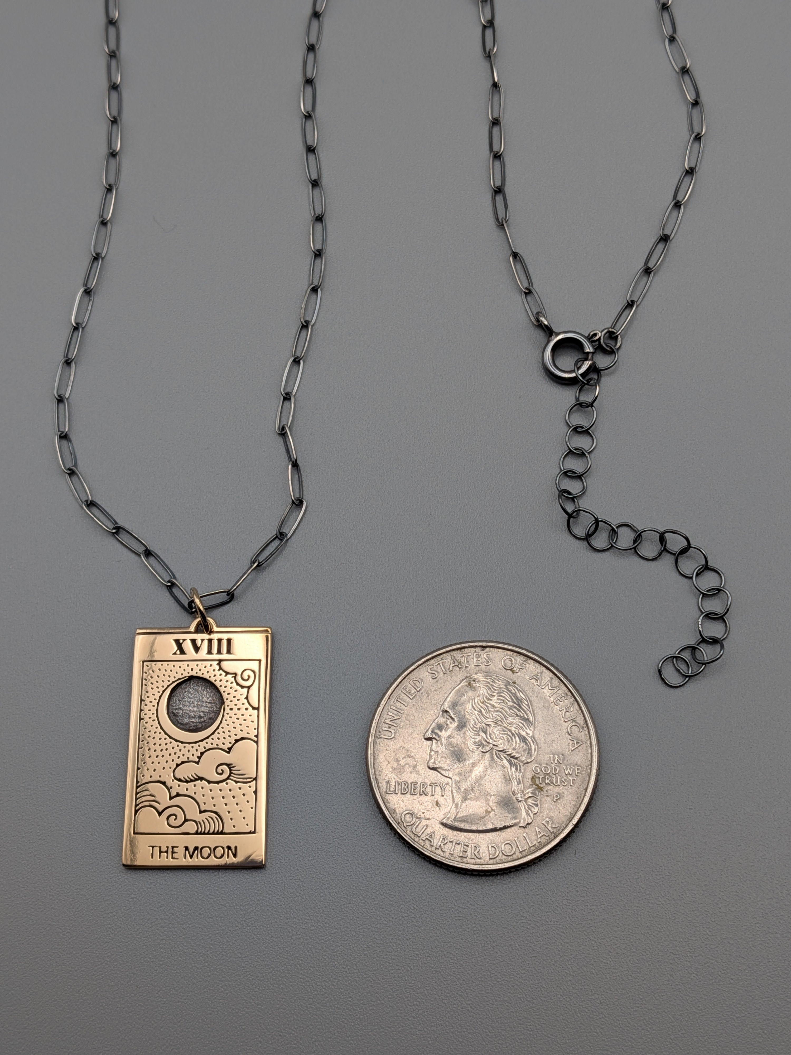 •TAROT TALISMAN• mixed metal necklace (18"-20" long)