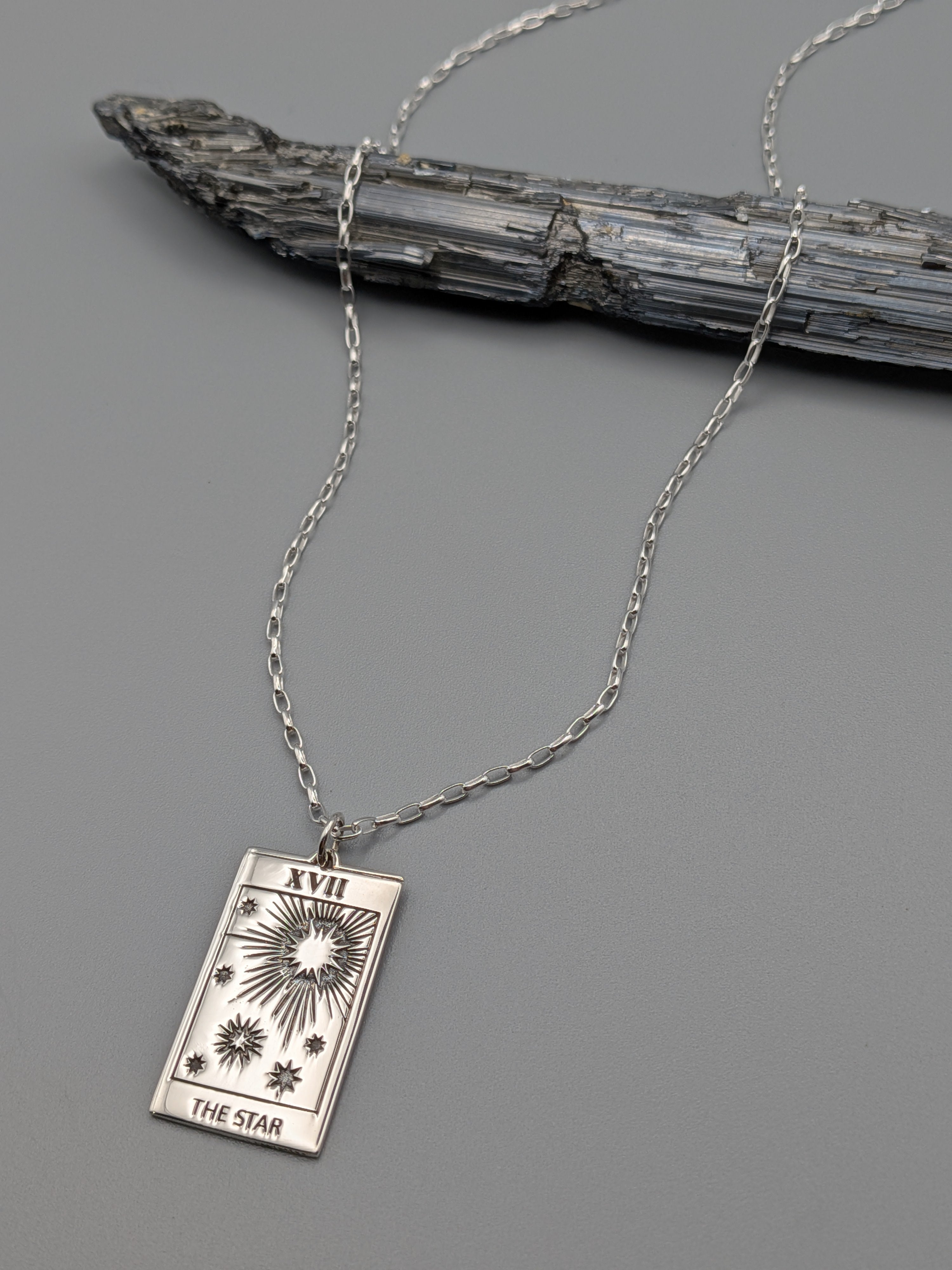 •TAROT TALISMAN• silver necklace (28"-30" long)