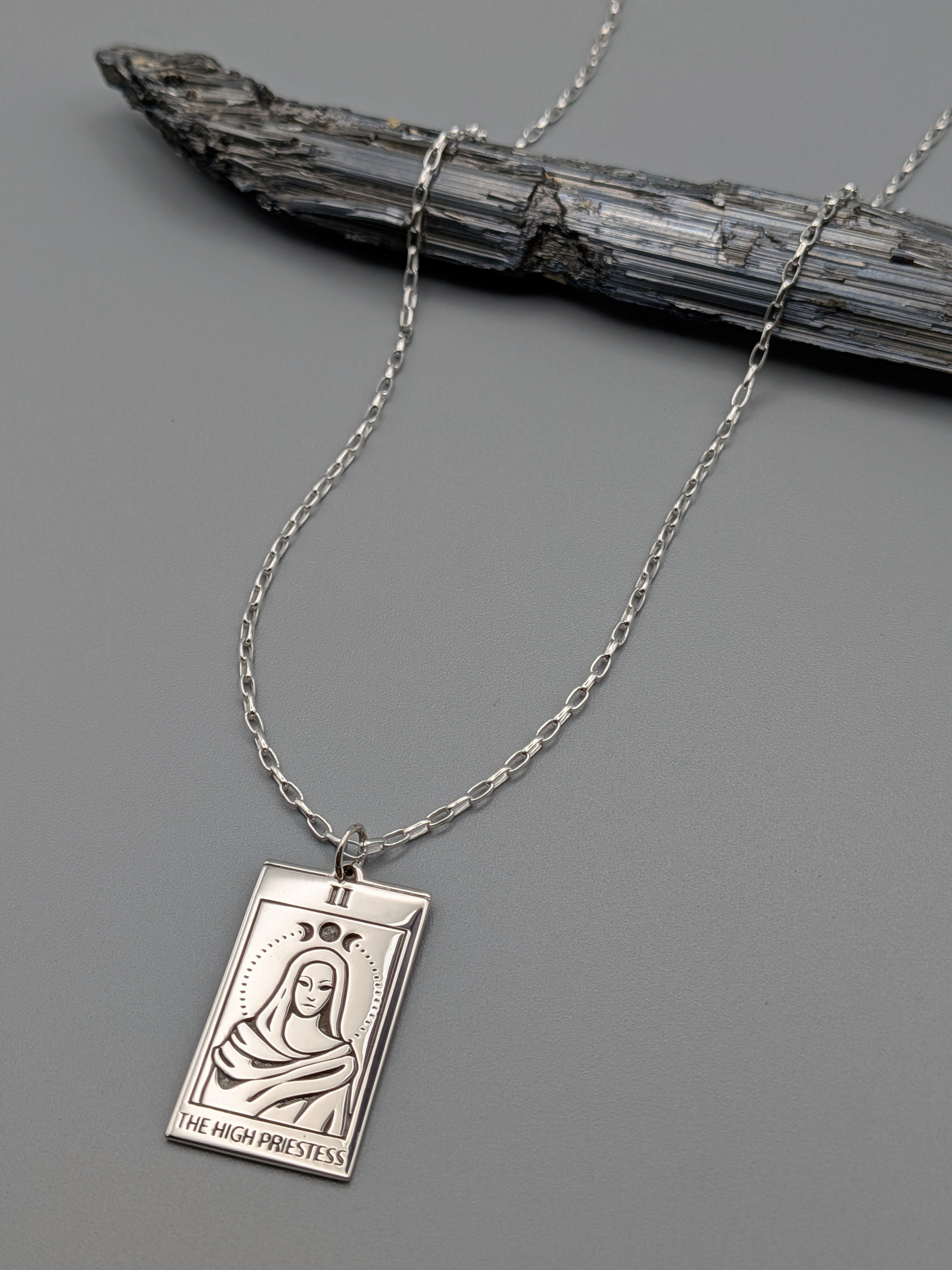 •TAROT TALISMAN• silver necklace (28"-30" long)