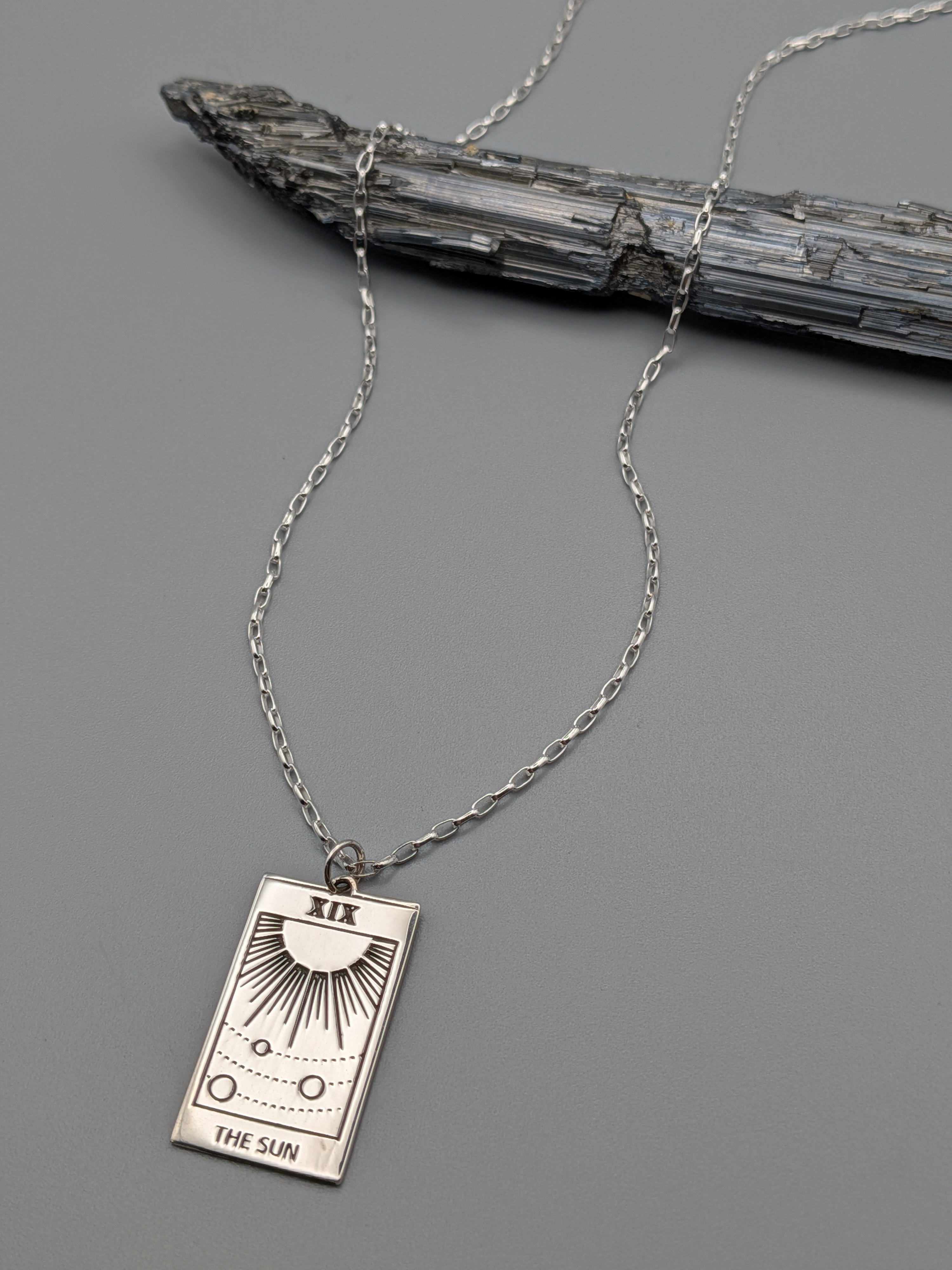•TAROT TALISMAN• silver necklace (28"-30" long)