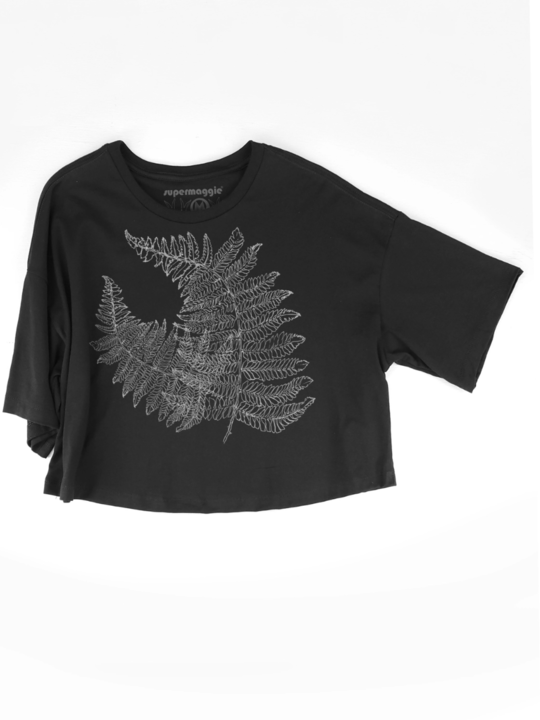 •FERNS• organic cotton cropped top (USA)