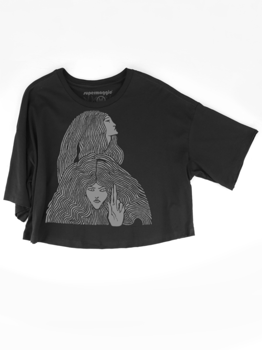 •WITCHES• organic cotton cropped top (USA)