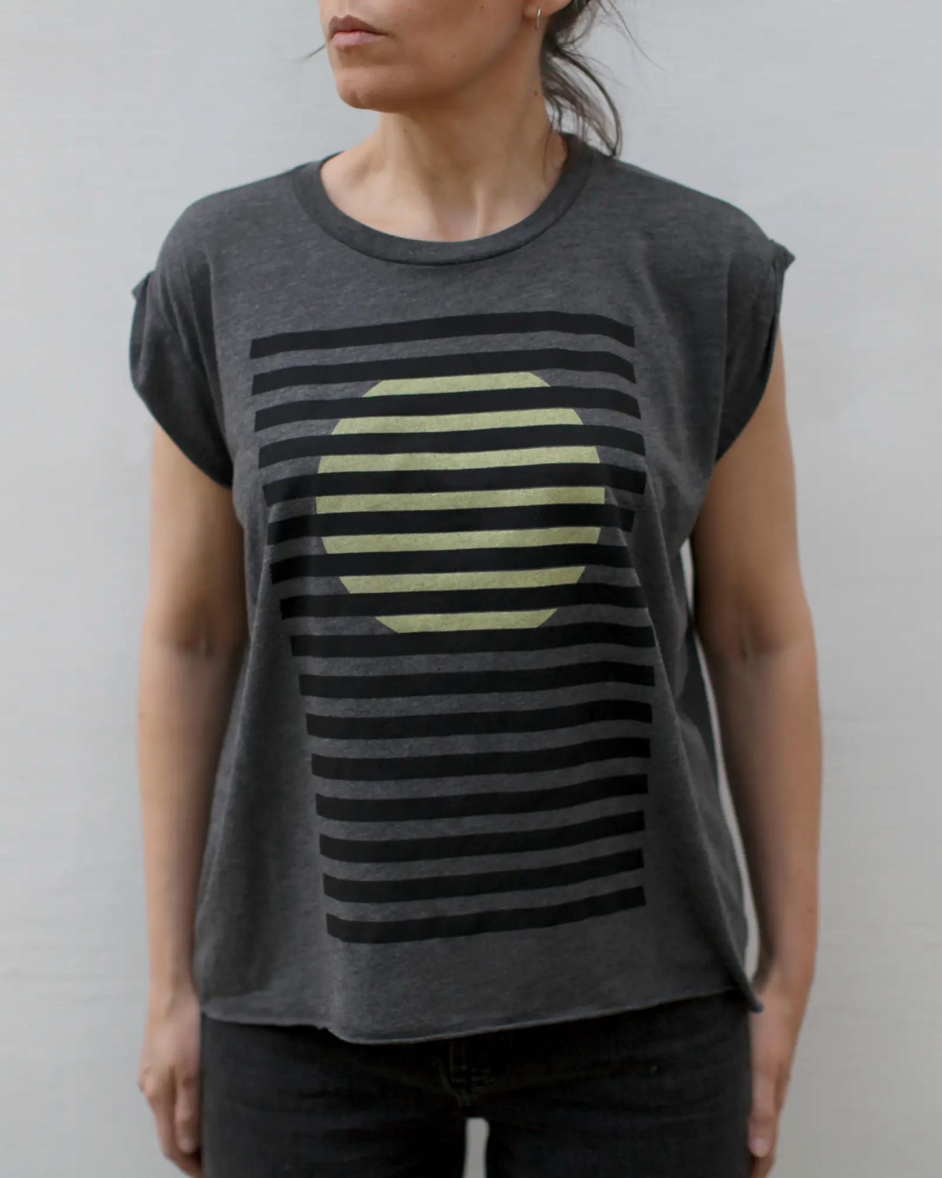 •RISING SUN• viscose blend muscle tee