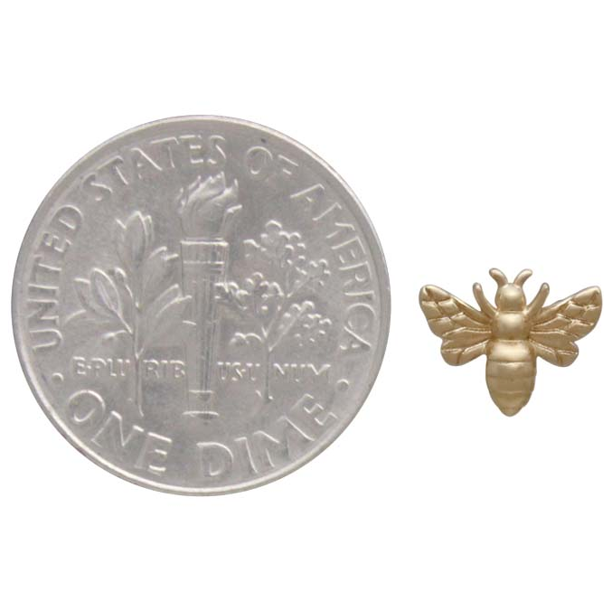 •LIL' BEE• shiny gold vermeil stud earrings