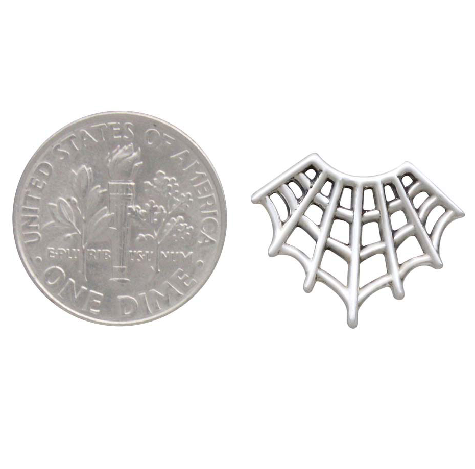 •SPIDER WEB• silver stud earrings