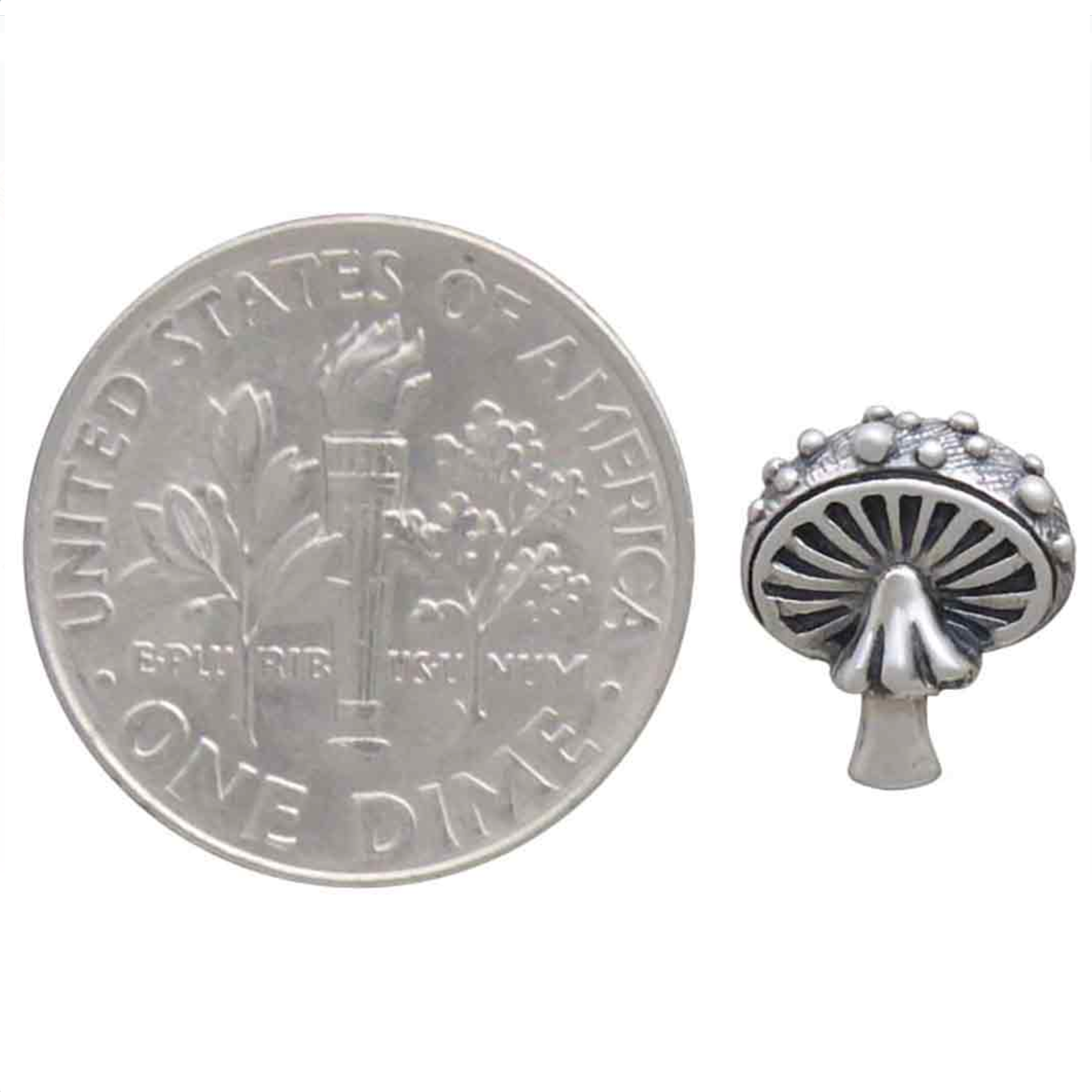 •AGARIC MUSHROOM• silver stud earrings