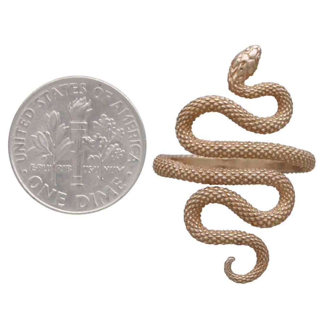 •SLITHERING SNAKE• adjustable bronze ring