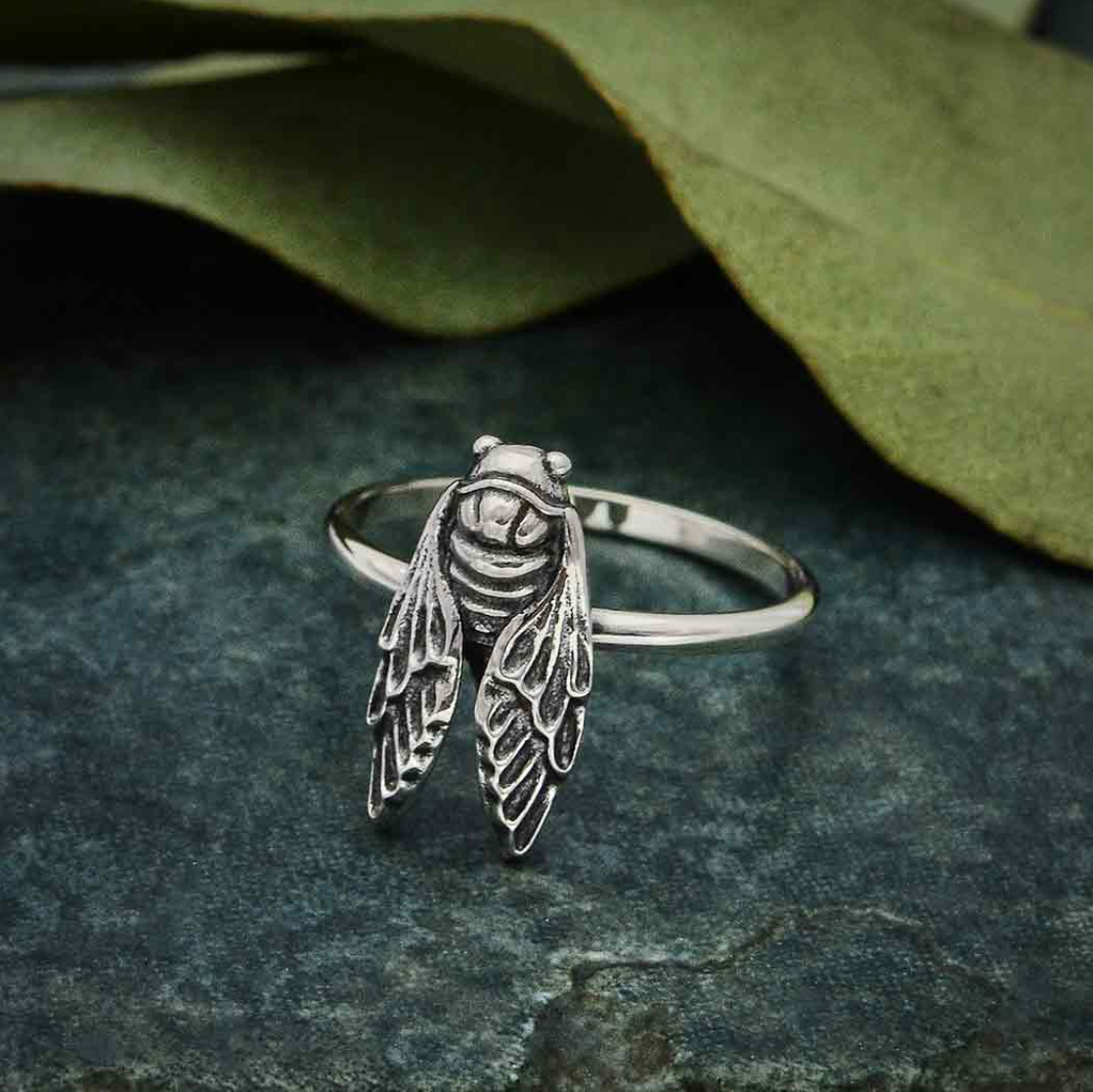•MAGICAL CICADA• sterling silver ring