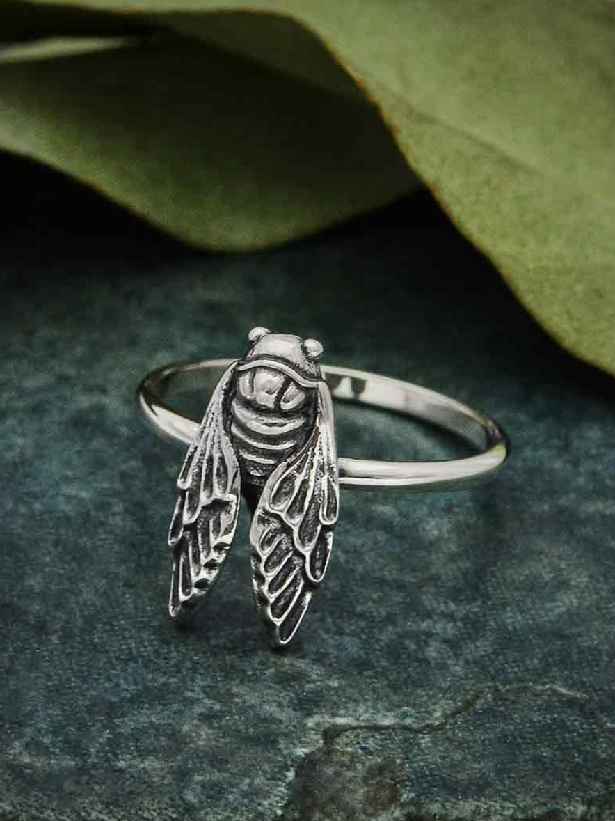 •MAGICAL CICADA• sterling silver ring