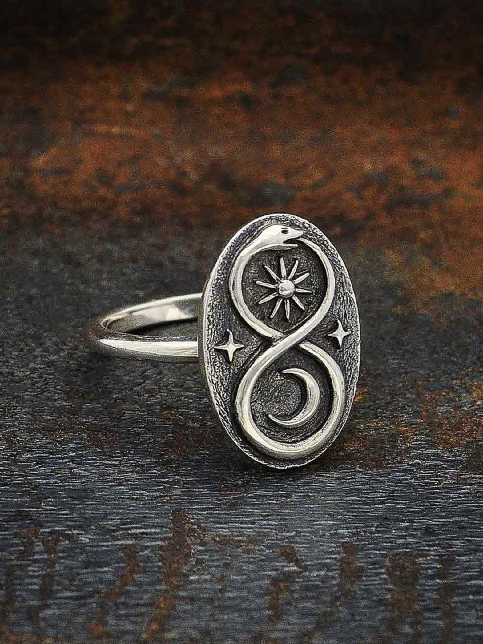 •INFINITY SNAKE• recycled silver ring