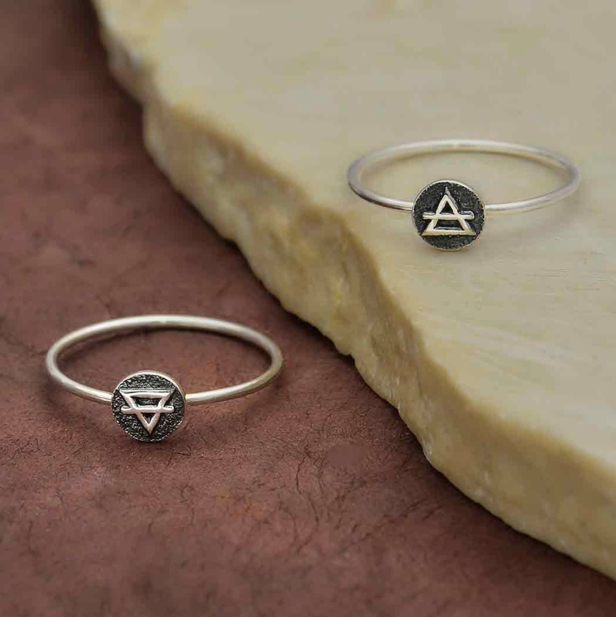 •AIR 🜁 + EARTH 🜃• silver ring