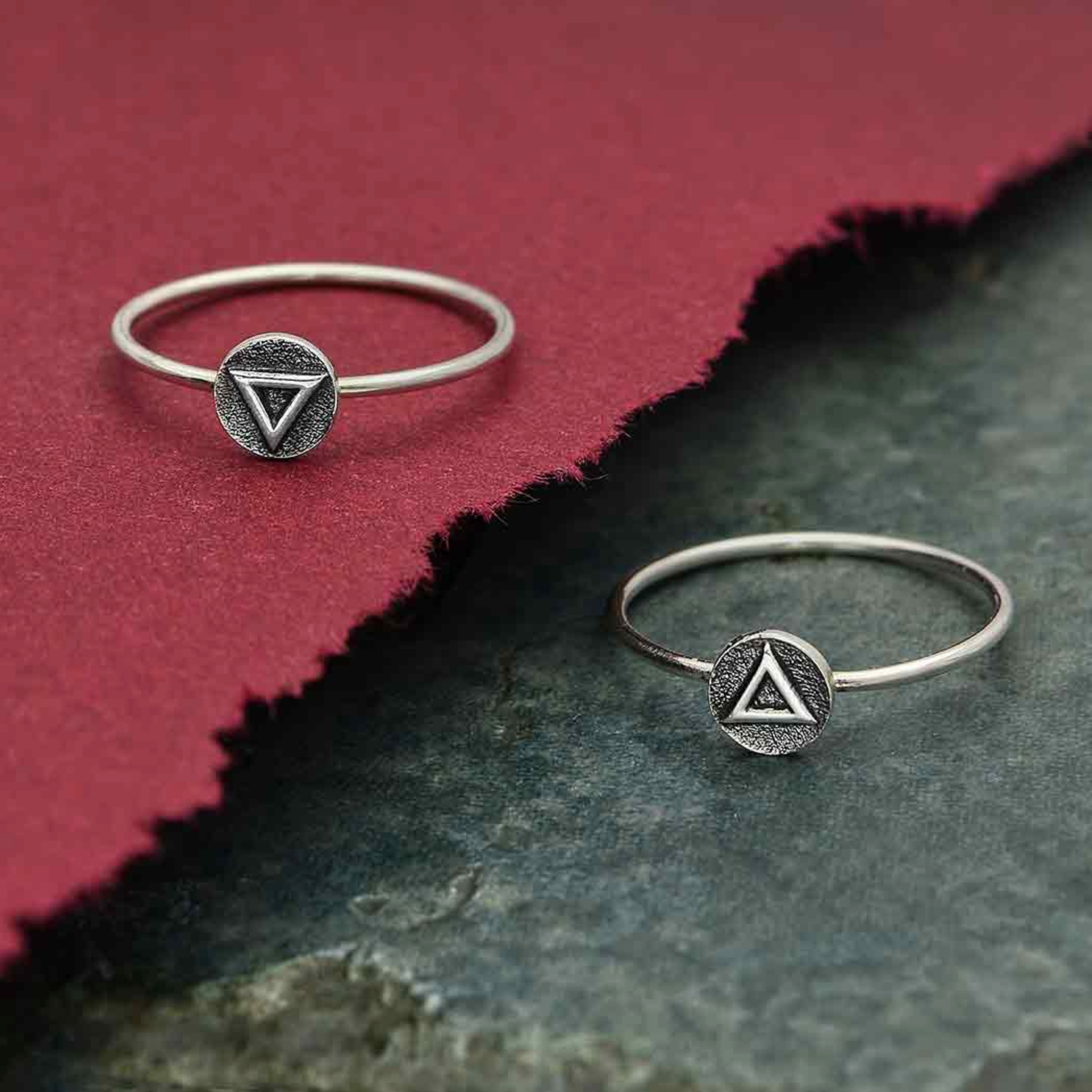 •FIRE 🜂 + WATER 🜄• recycled silver ring