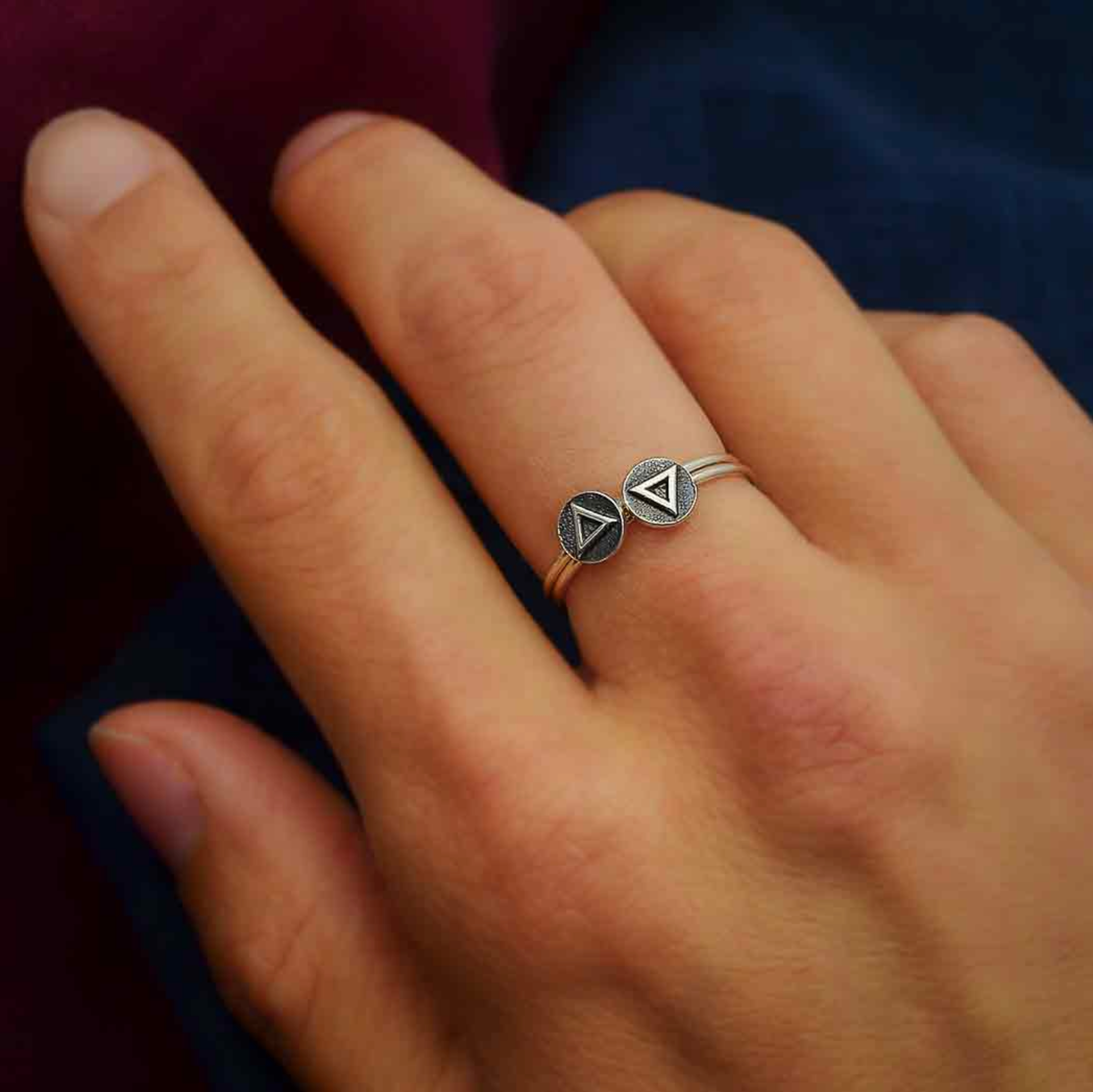 •FIRE 🜂 + WATER 🜄• recycled silver ring