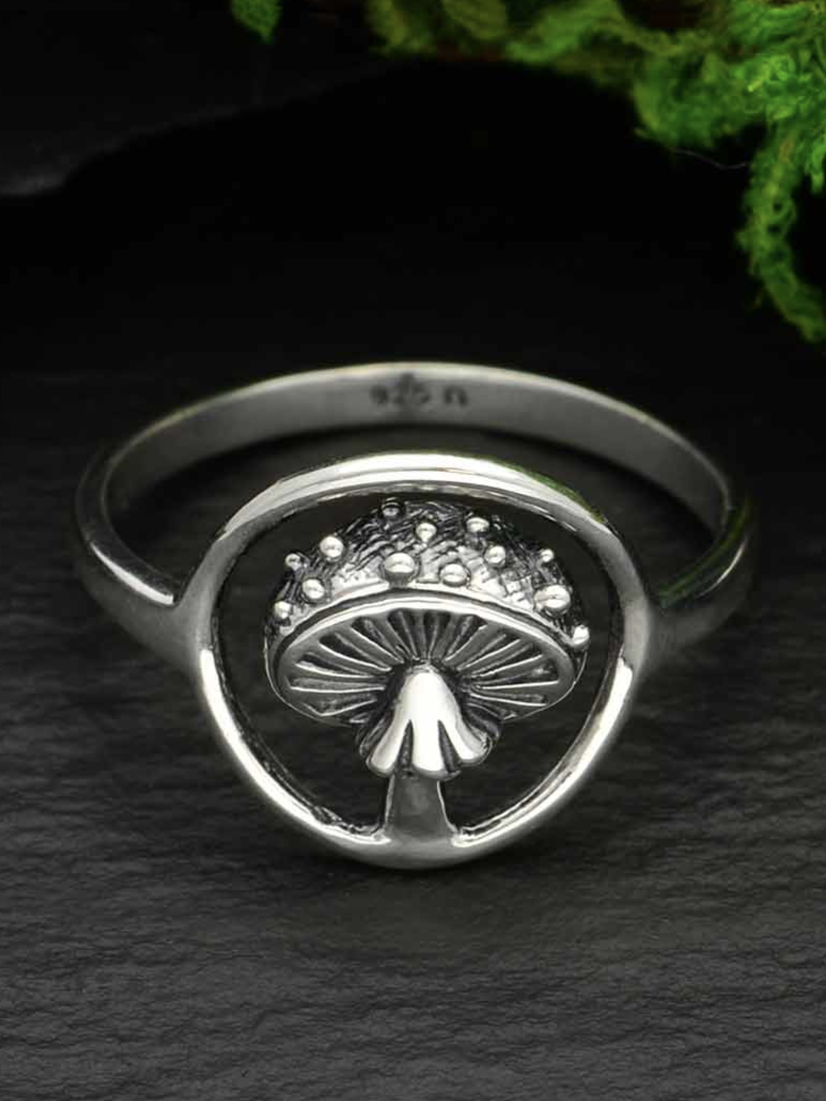 •AGARIC MUSHROOM• recycled silver ring