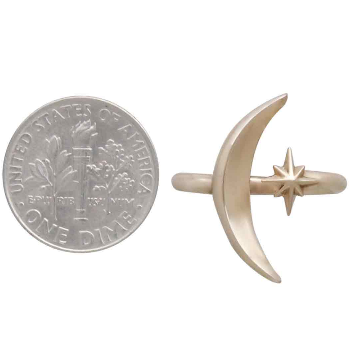 •MOON & STAR• adjustable bronze ring