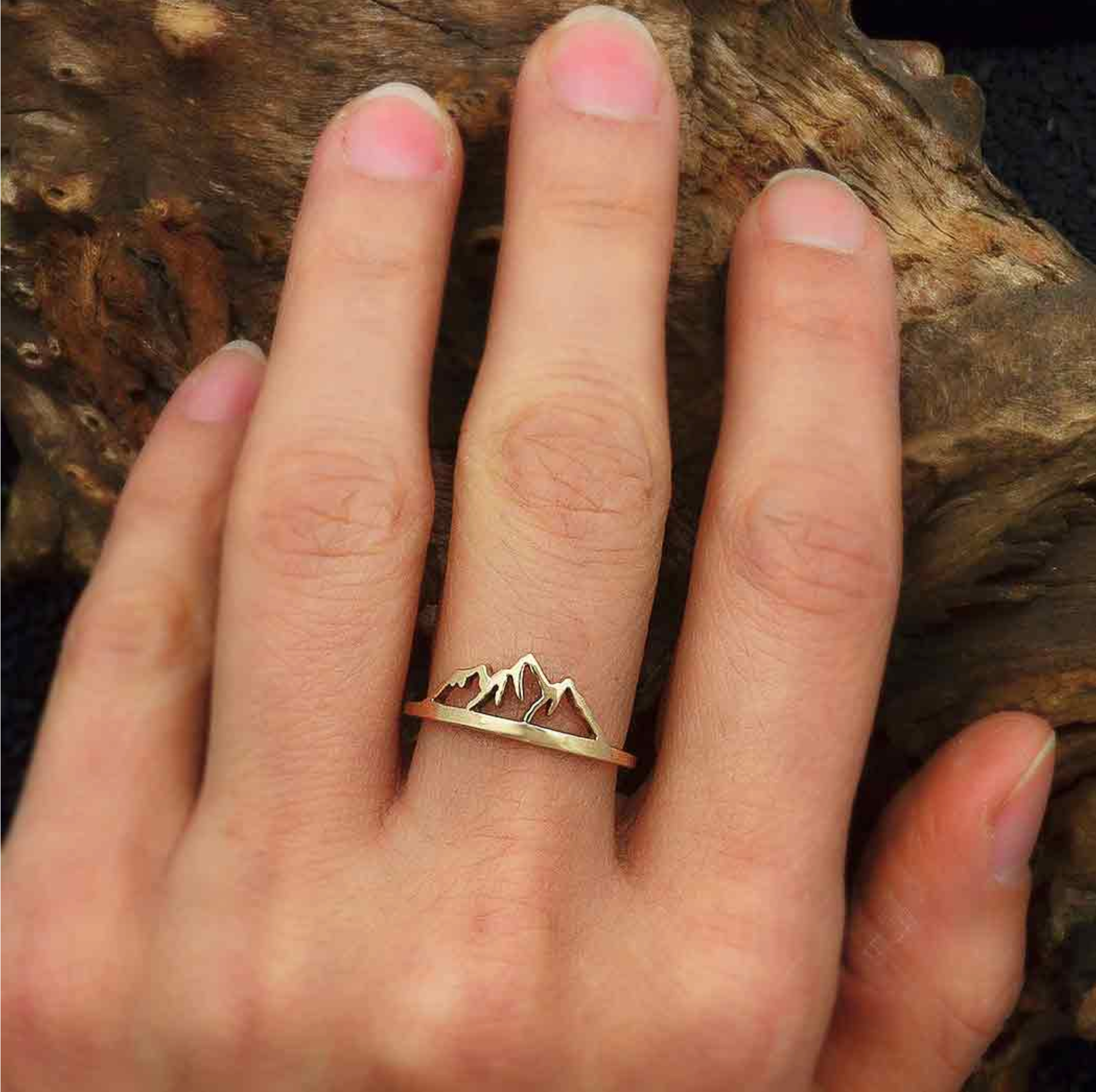 •MOUNTAIN RANGE• bronze ring