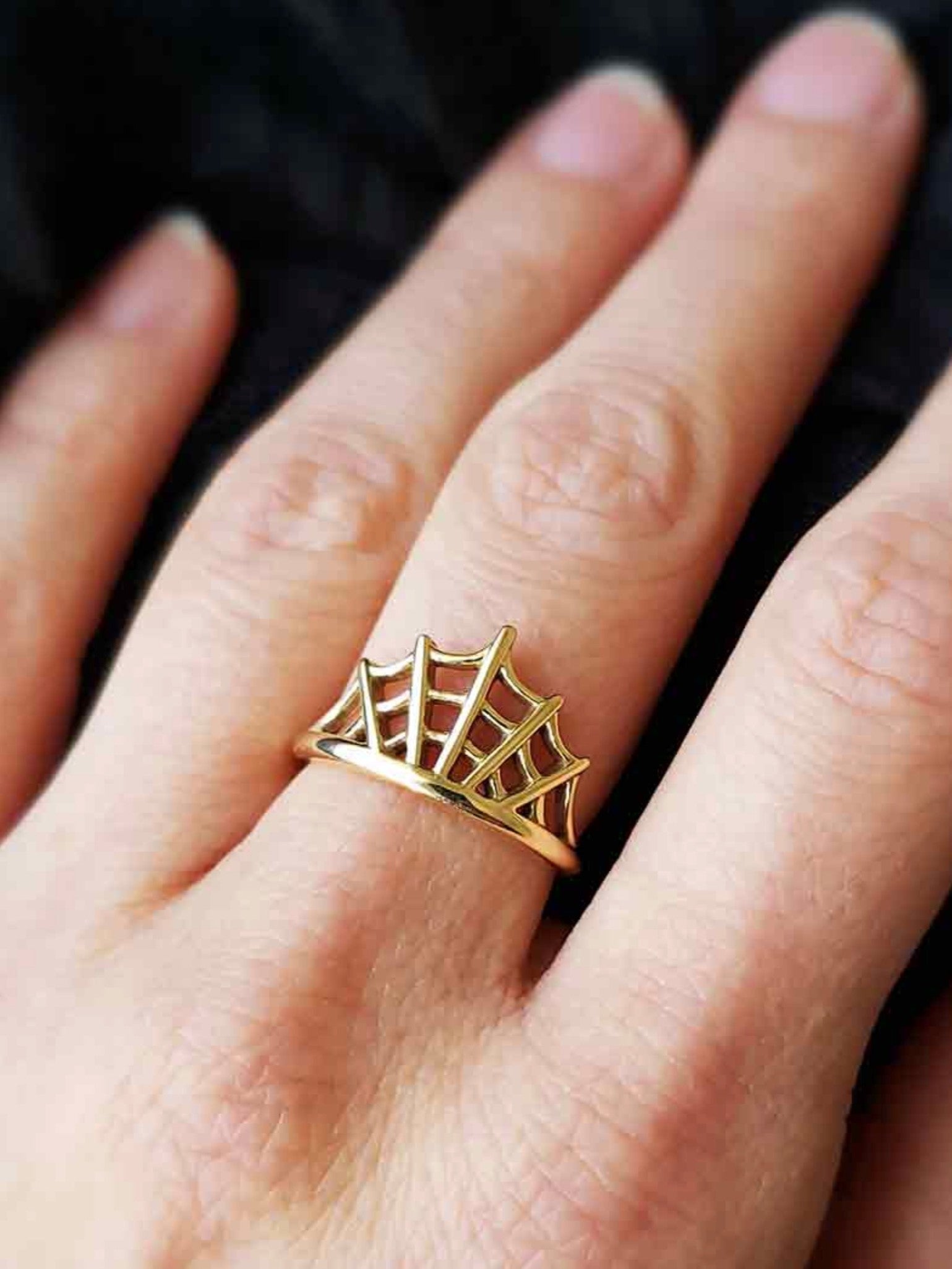 •SPIDER WEB• bronze ring