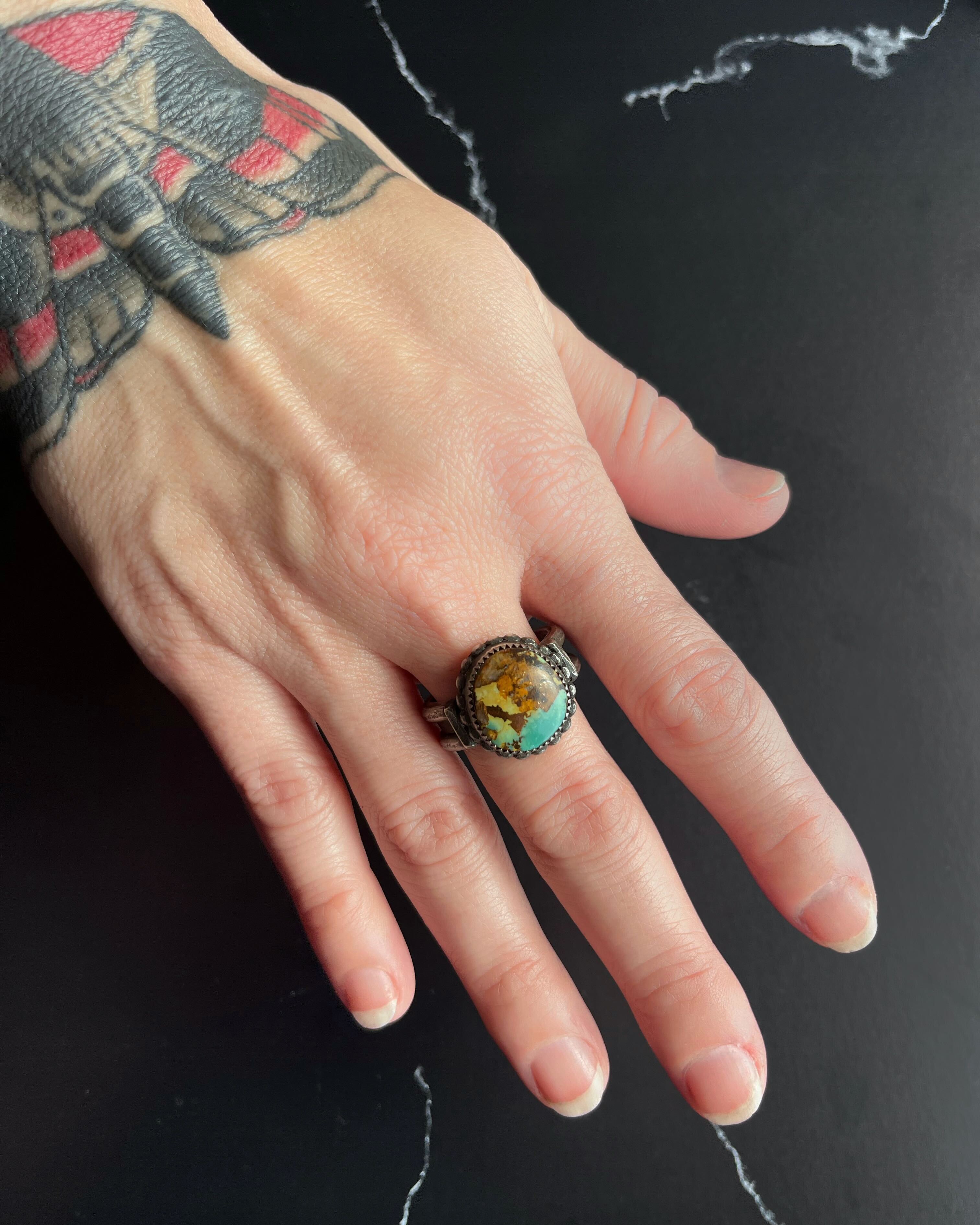 • BITTY • turquoise + silver ring