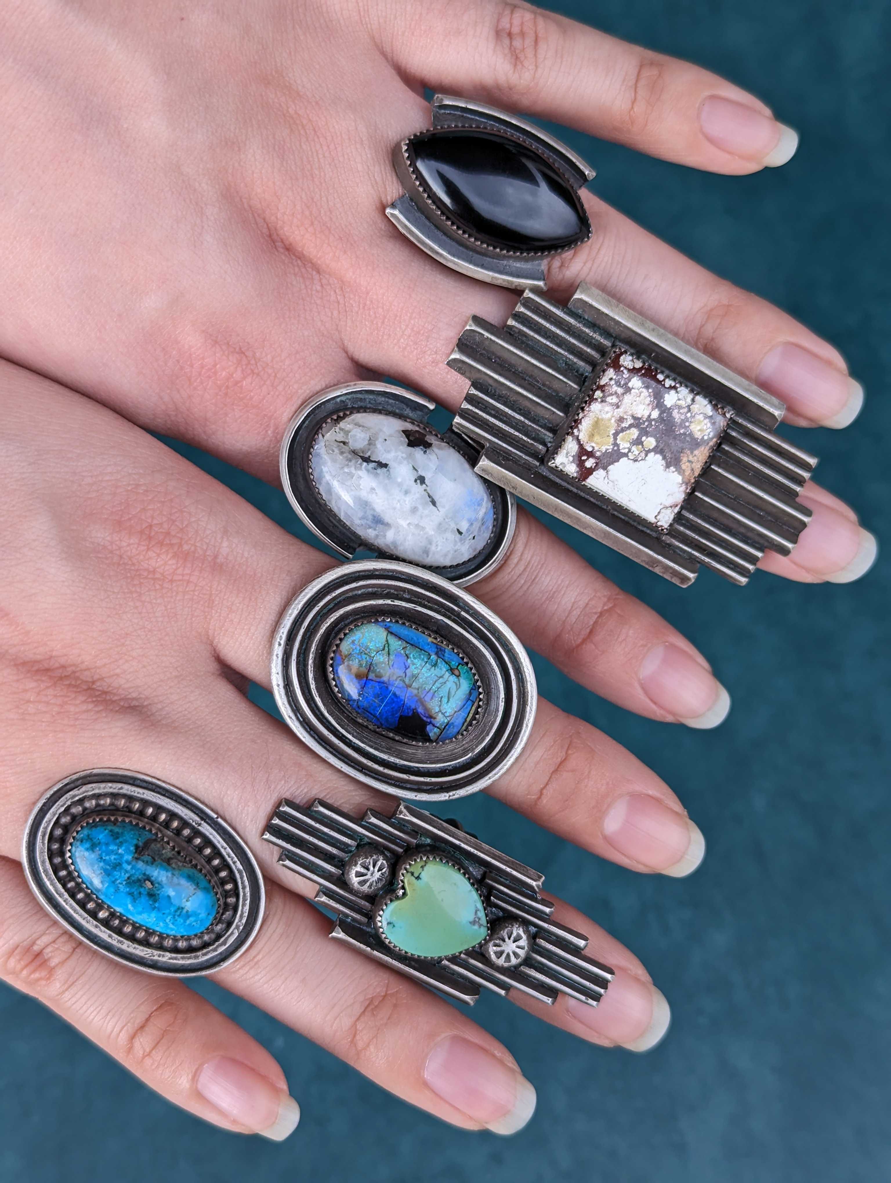 • HEART DECO • turquoise + silver ring