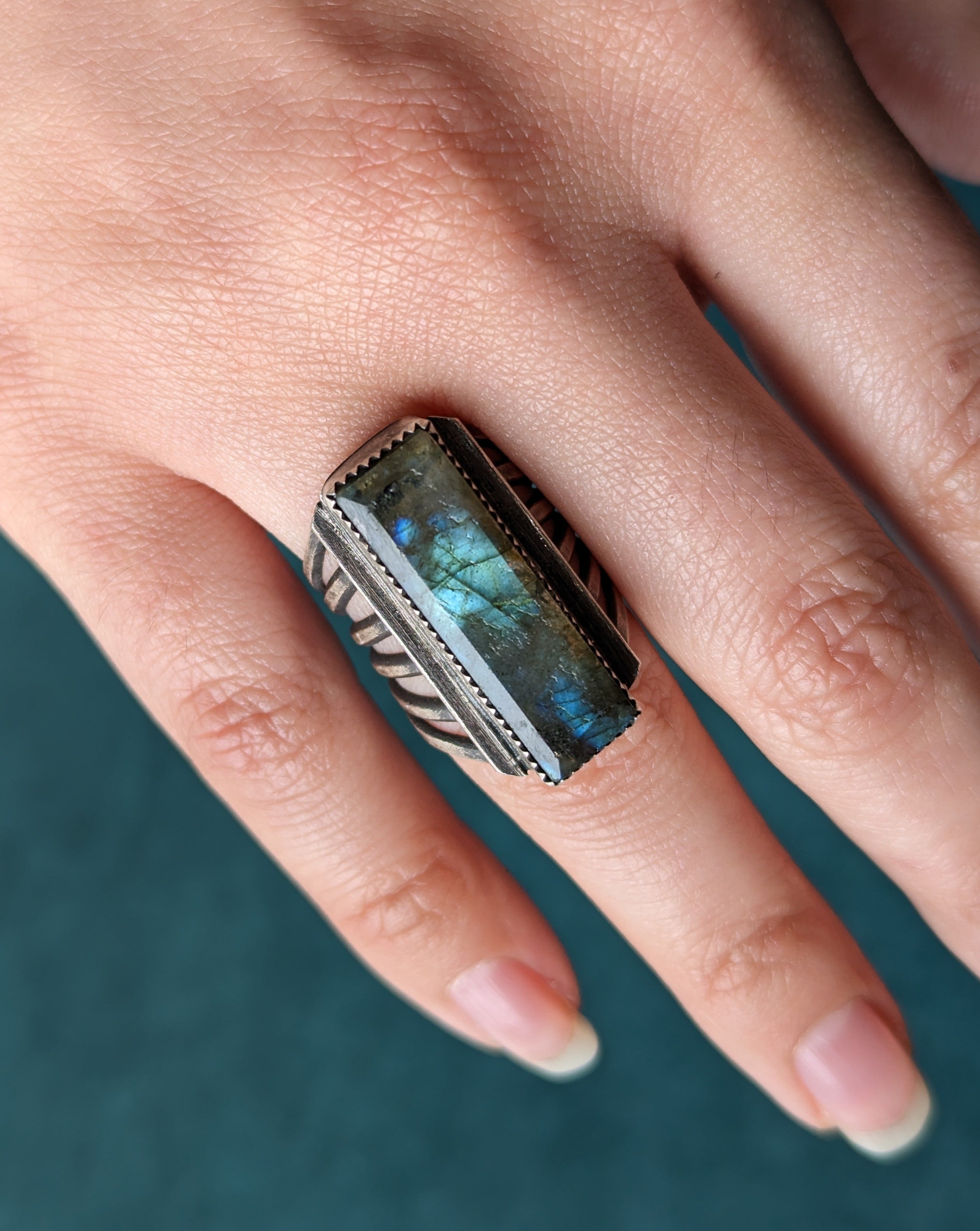 • MONUMENT • labradorite + silver ring