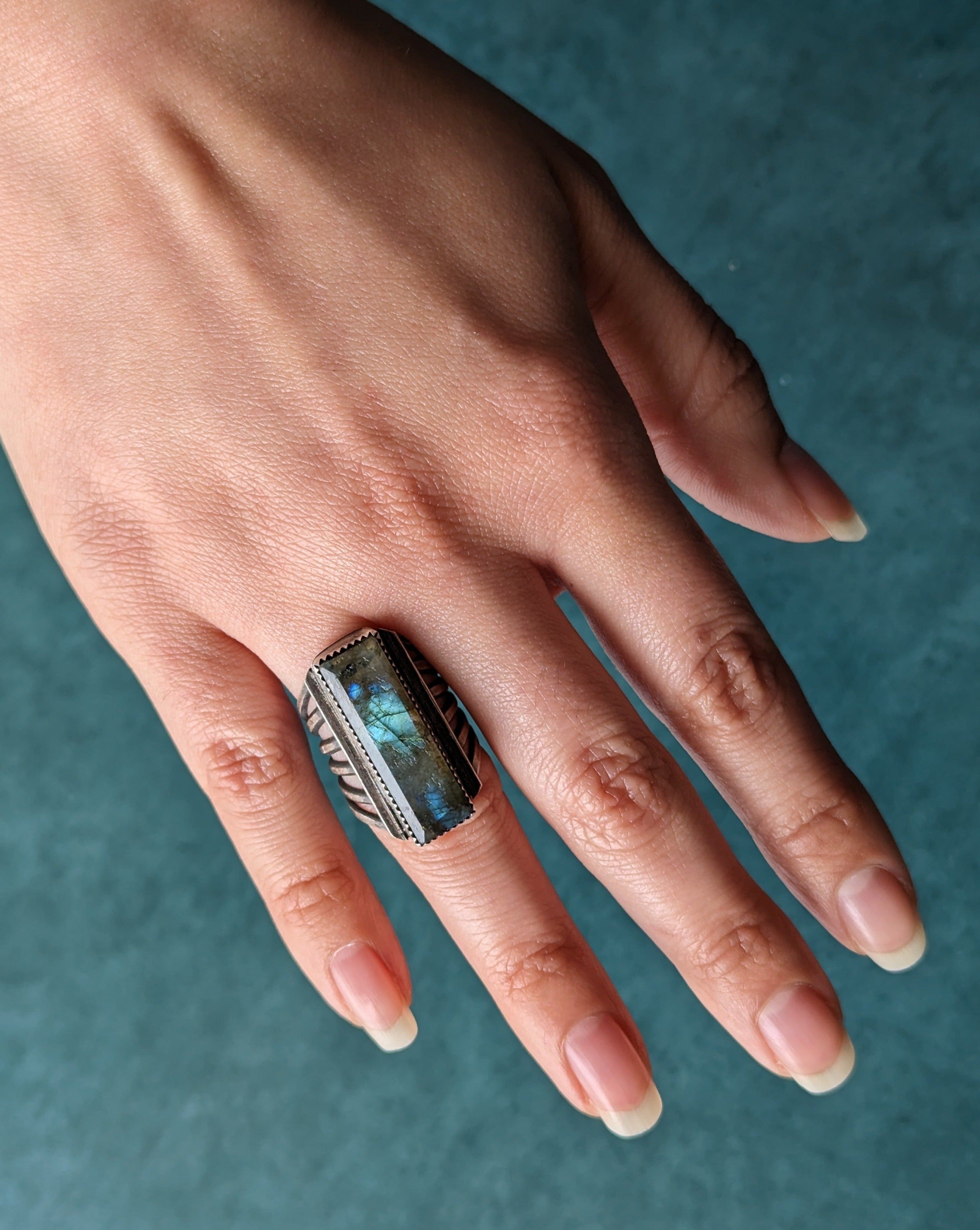 • MONUMENT • labradorite + silver ring