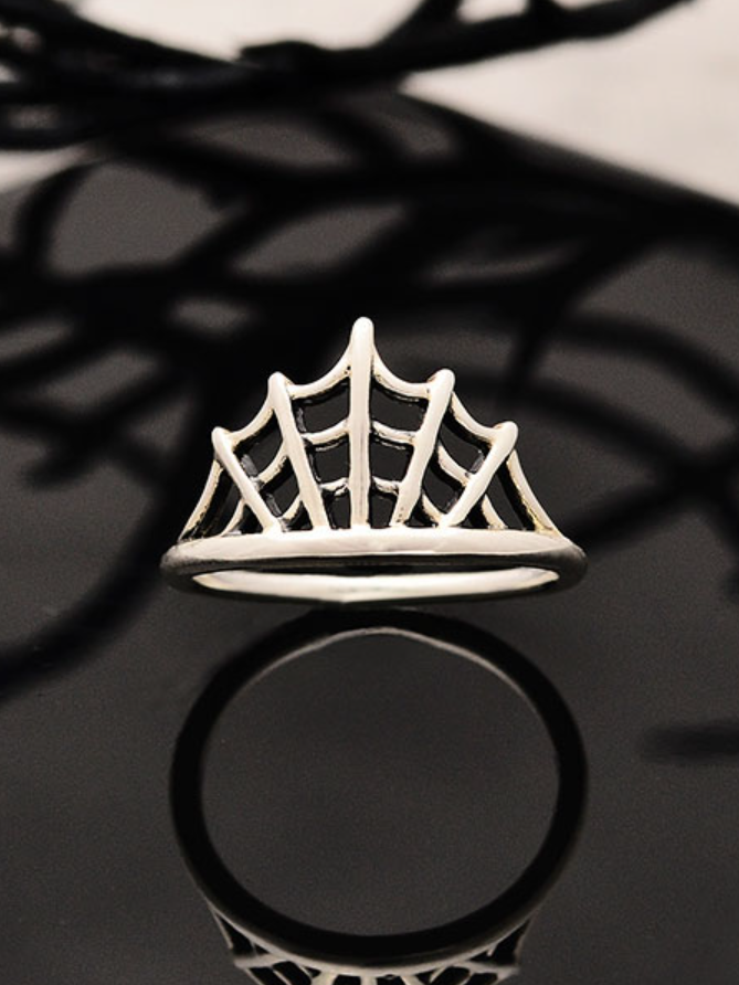 •SPIDER WEB• recycled silver ring