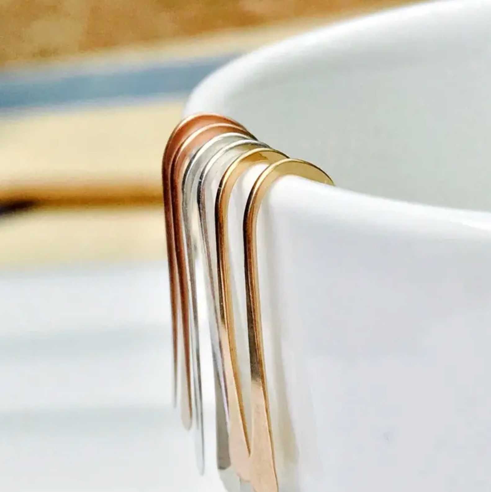 • SIMPLE THREADER • sterling silver earrings