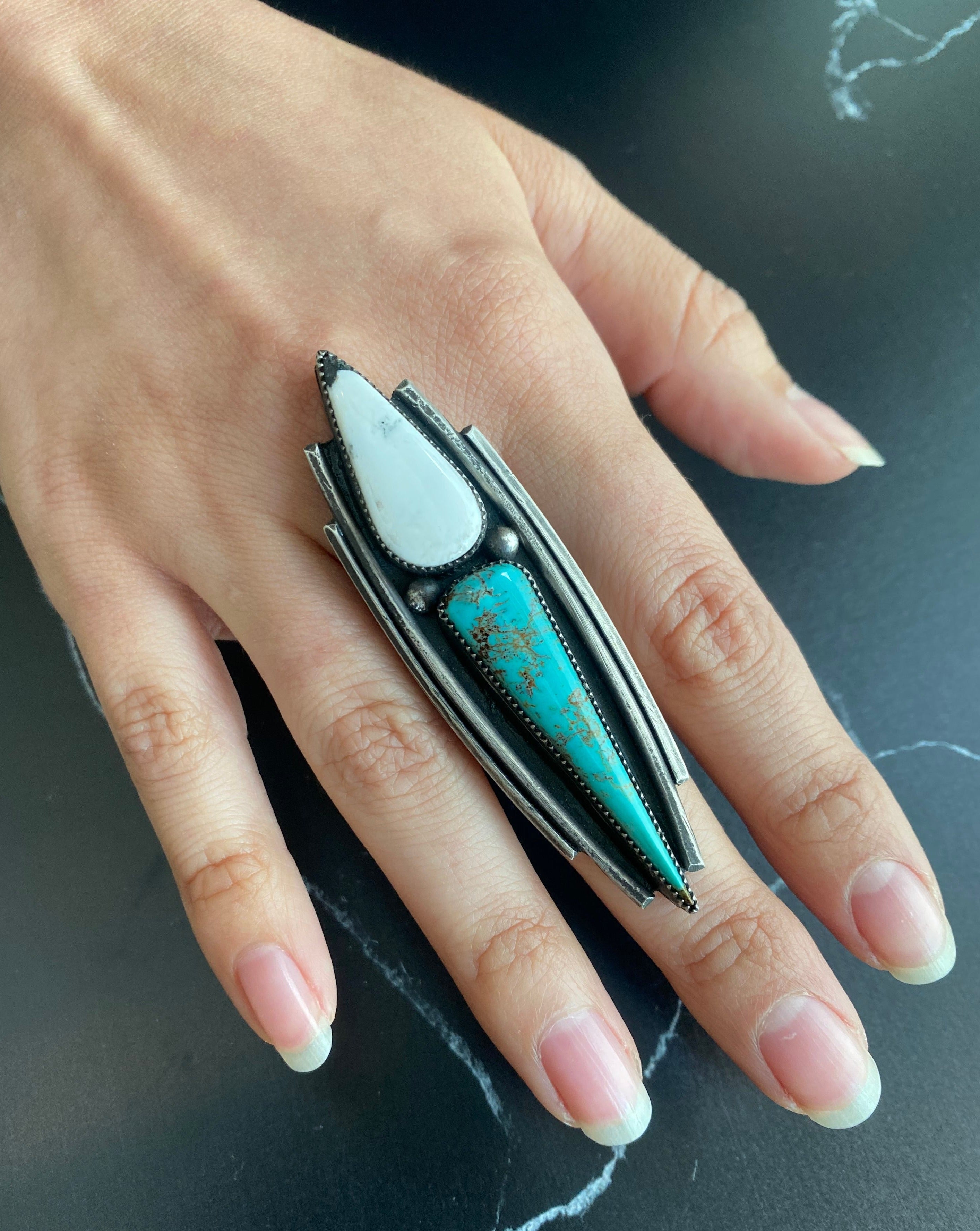 • TALON • turquoise + silver ring