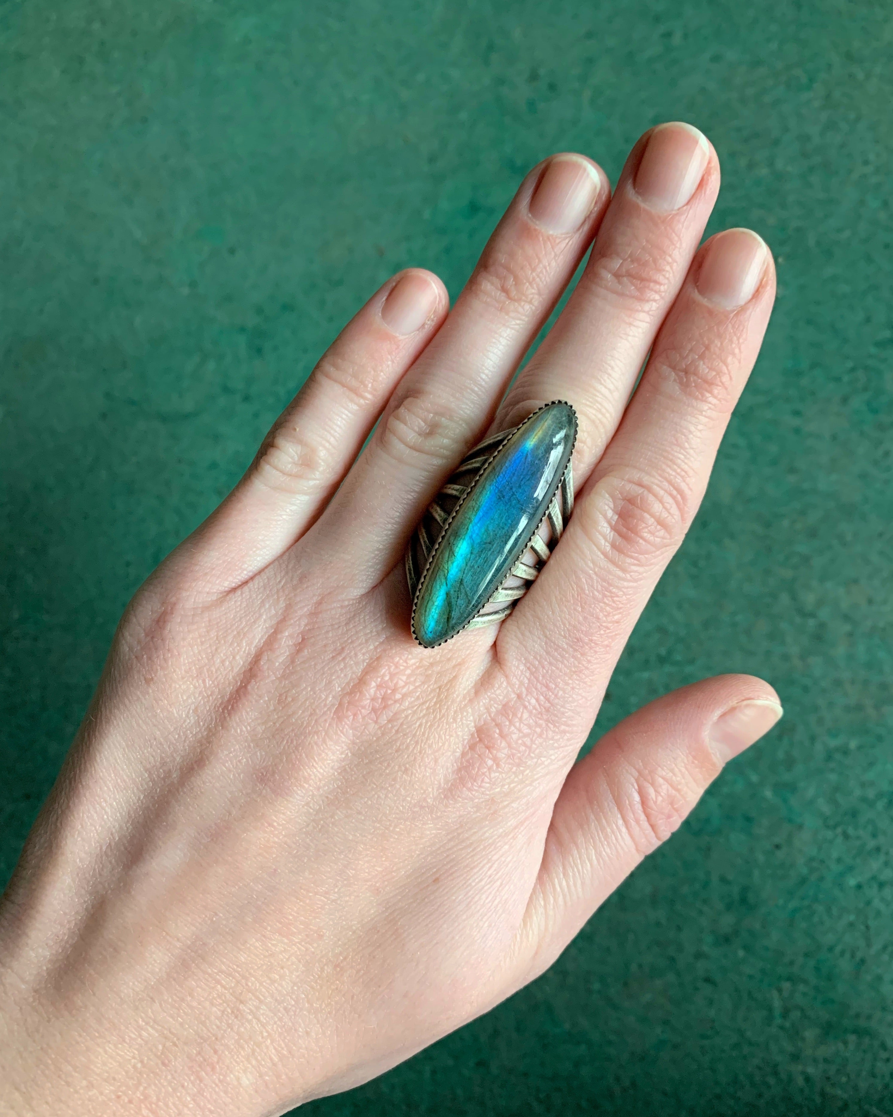 • MONUMENT • labradorite + silver ring