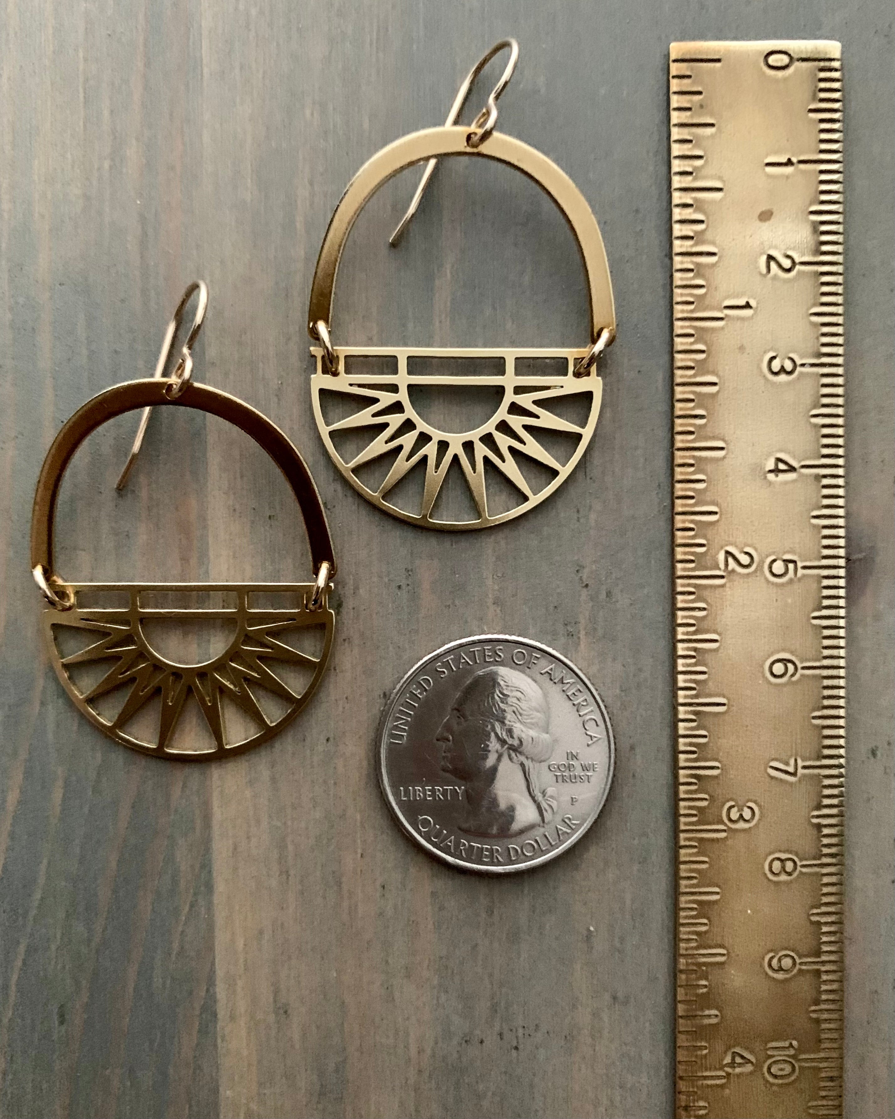 •KALEIDOSCOPE EYES• gold dangle earrings
