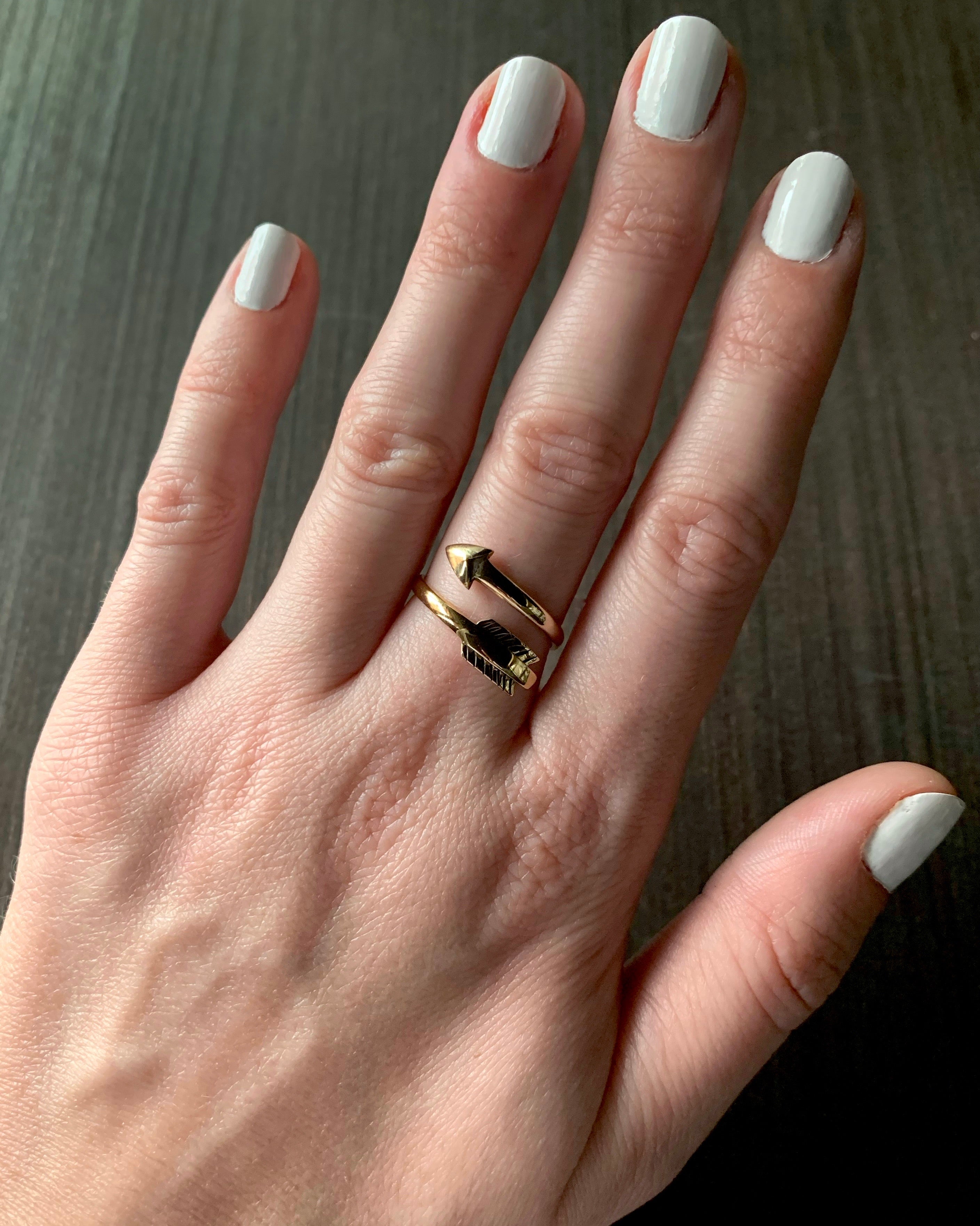 •MOVING FORWARD• adjustable bronze ring