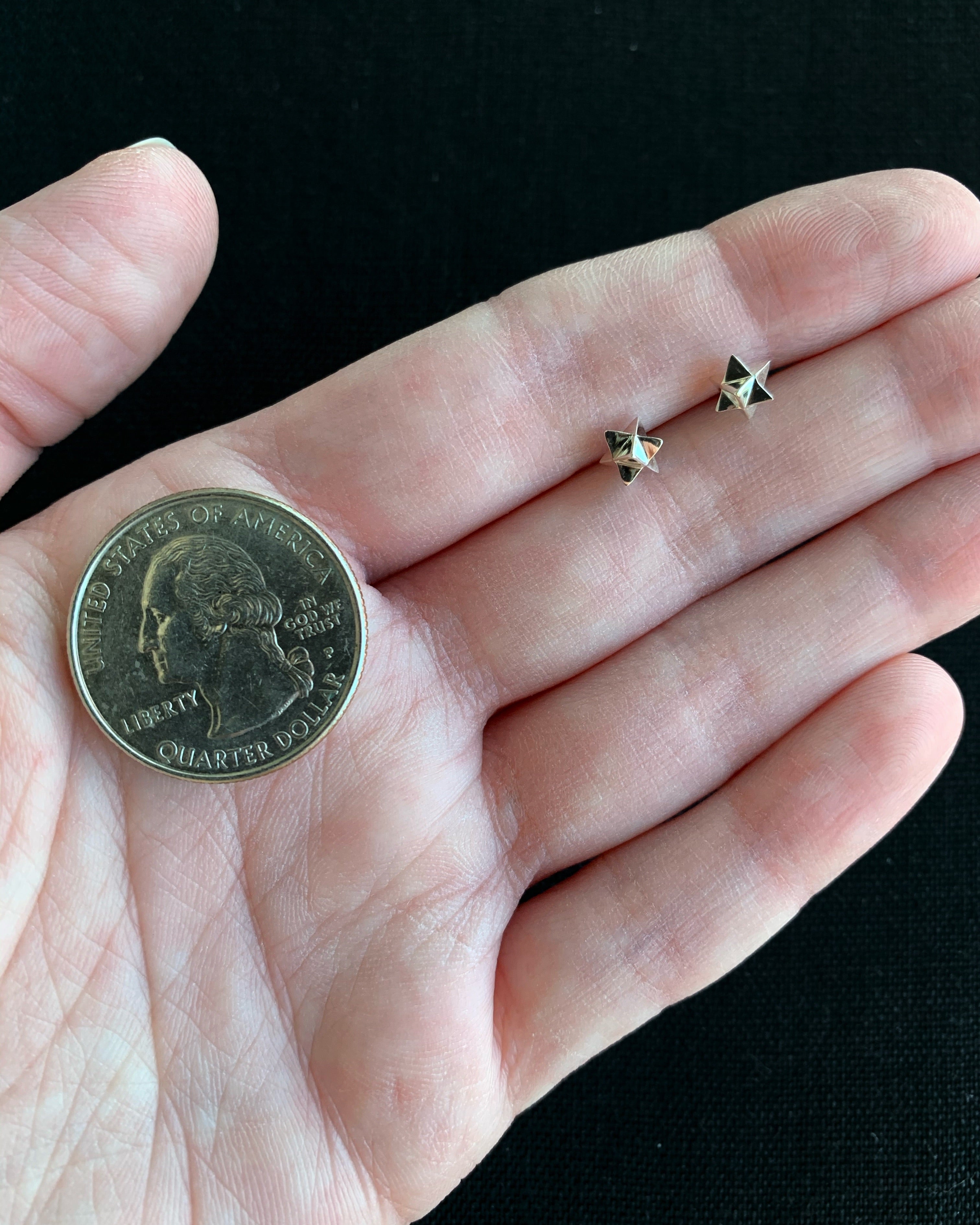 •MERKABA• recycled silver stud earrings