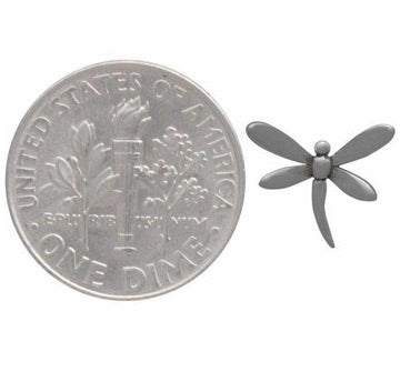 • SMALL DRAGONFLY • silver stud earrings