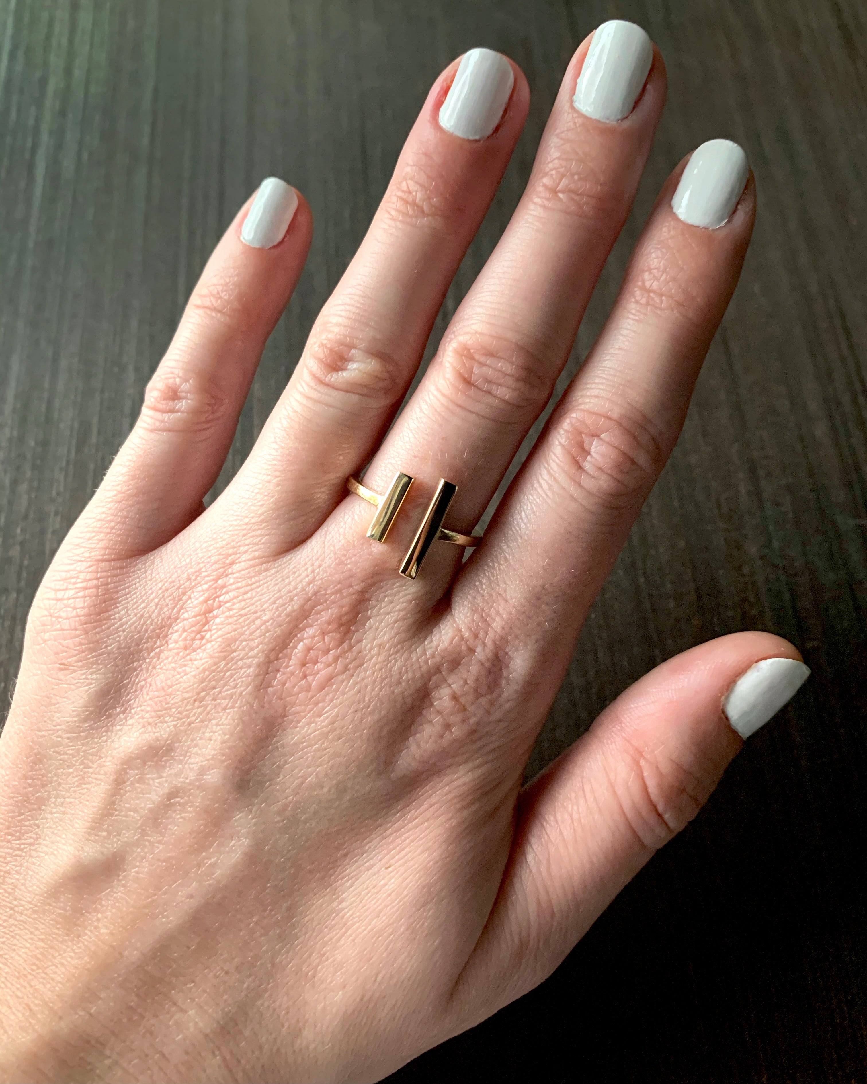 •FINDING BALANCE• adjustable bronze ring