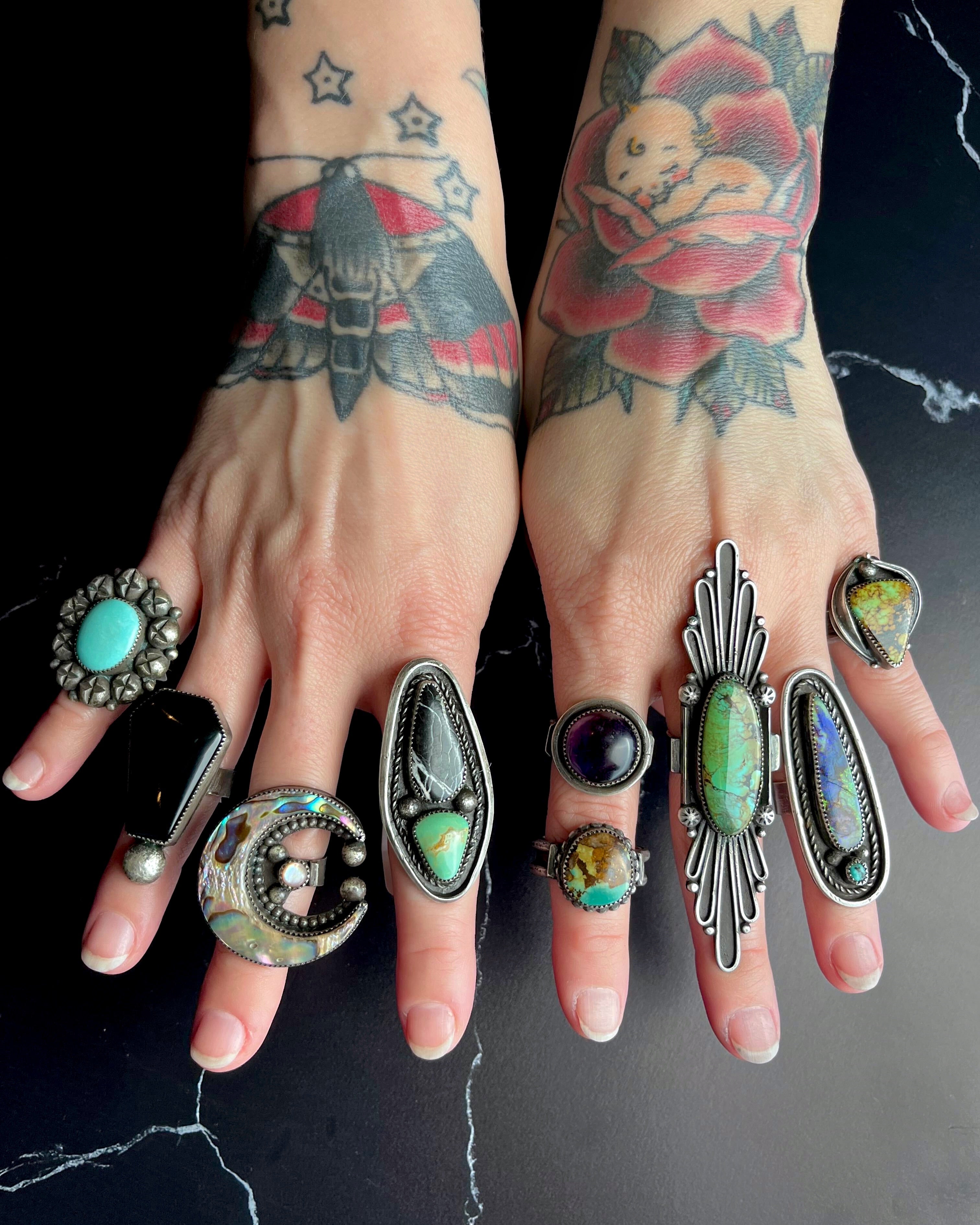 • SMALL TALON • turquoise + silver ring