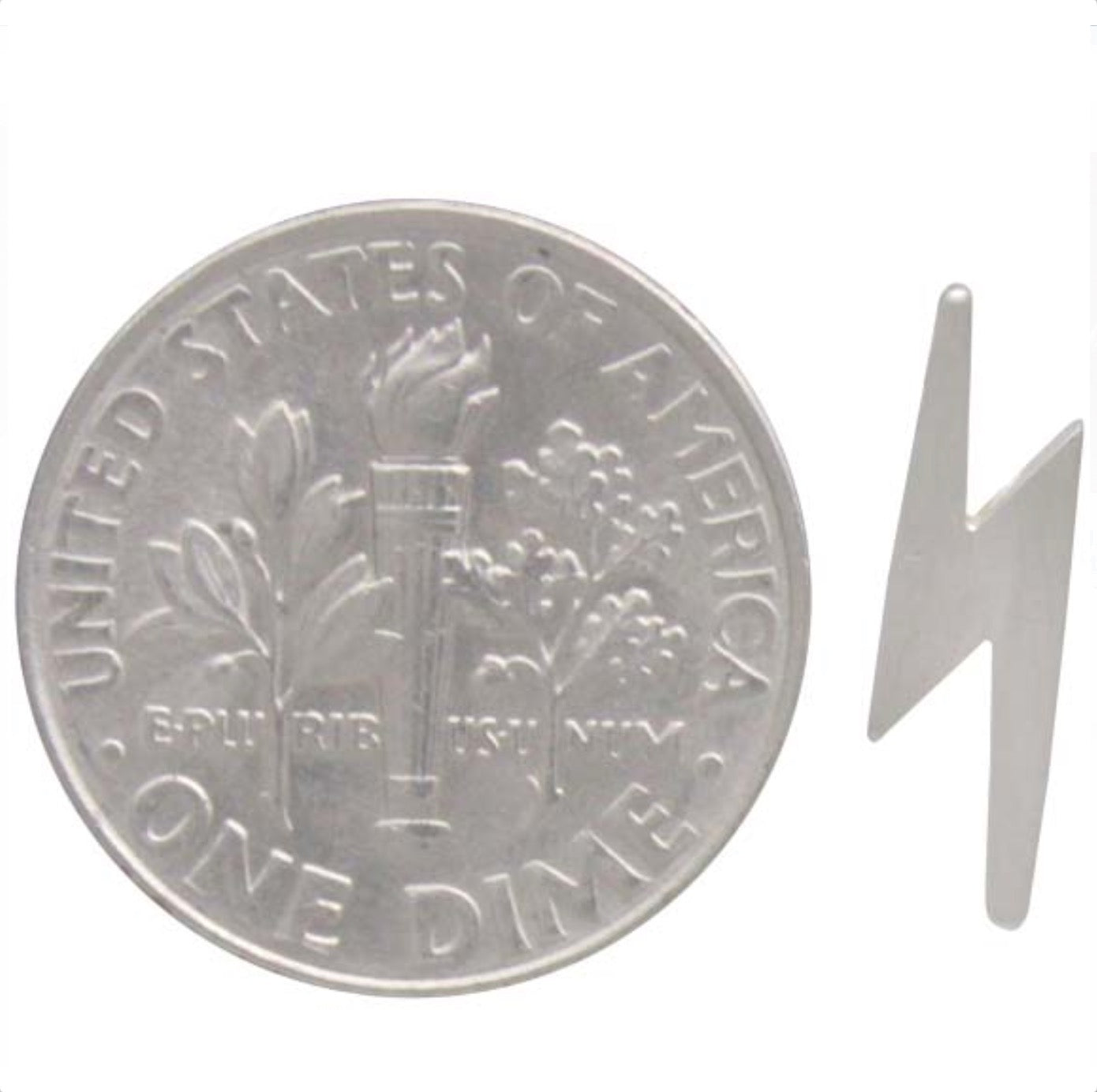 •LIL' LIGHTNING BOLT• recycled silver stud earrings