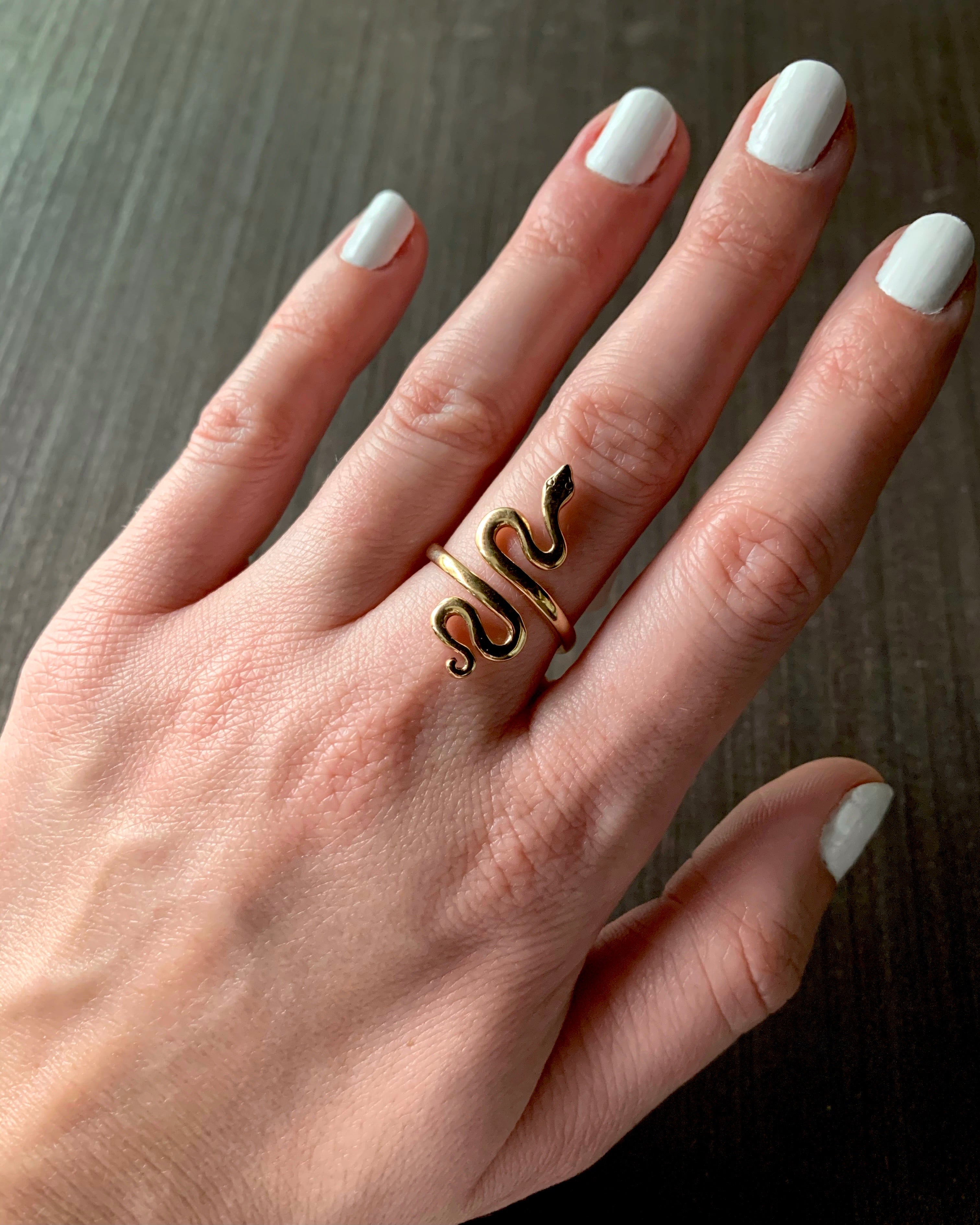 •SLITHER• adjustable bronze ring