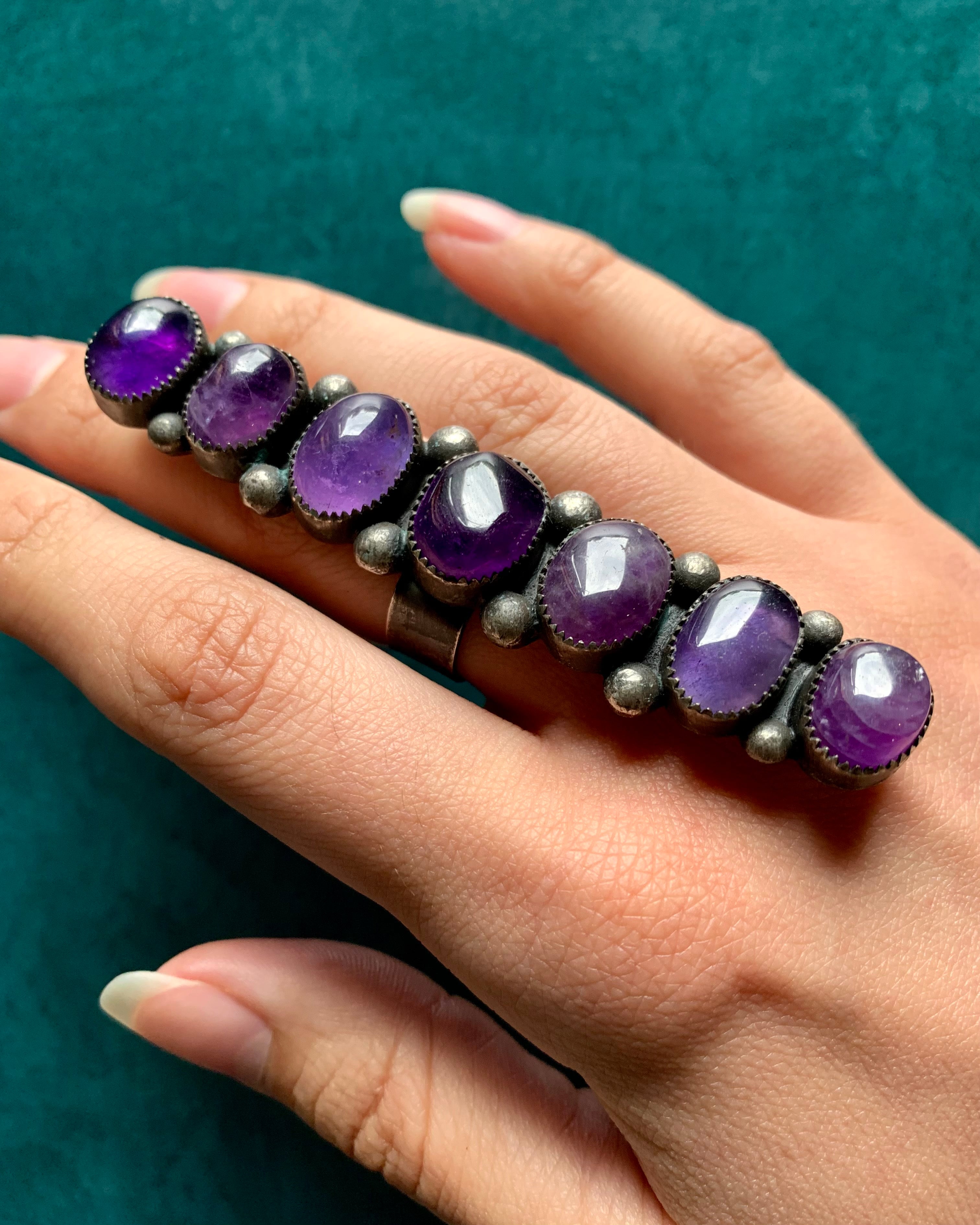 • ROYAL CLUSTER • amethyst + silver ring