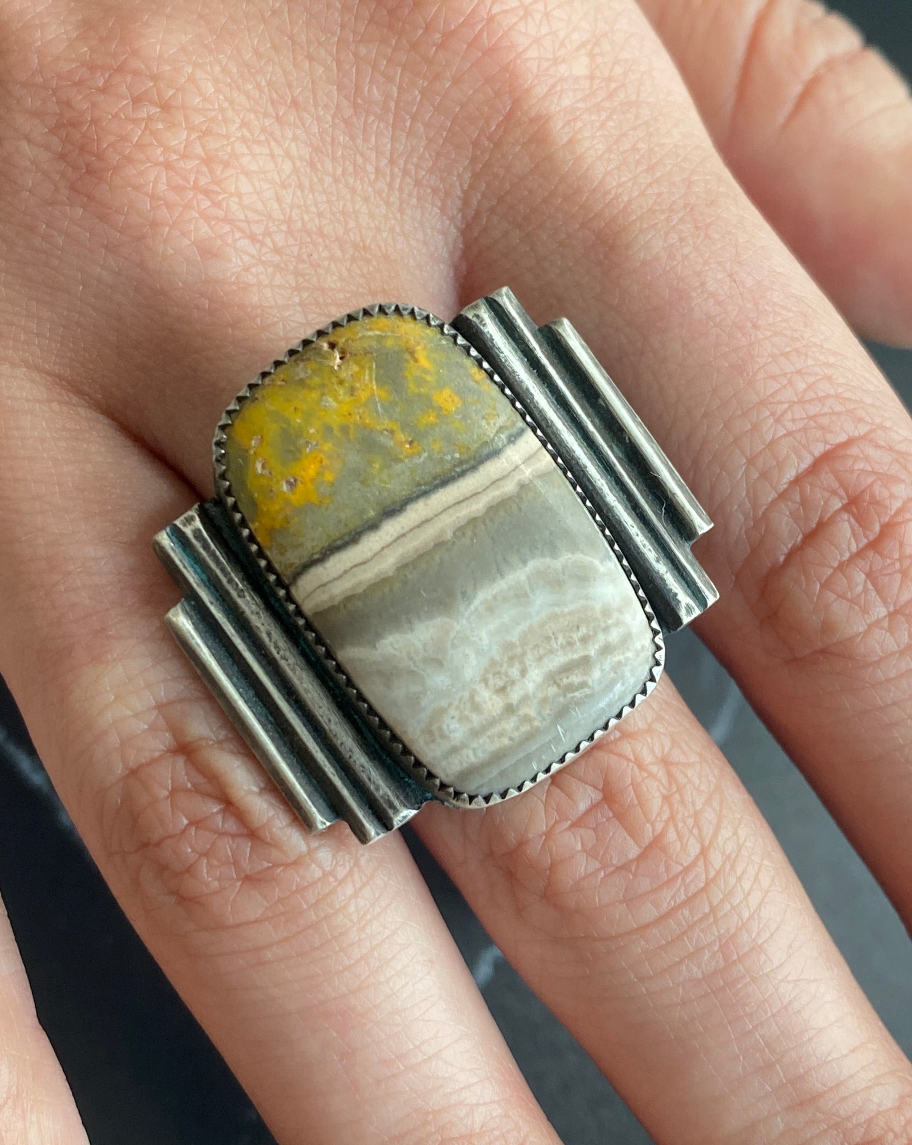 • EL CAMPO • bumblebee jasper + silver ring