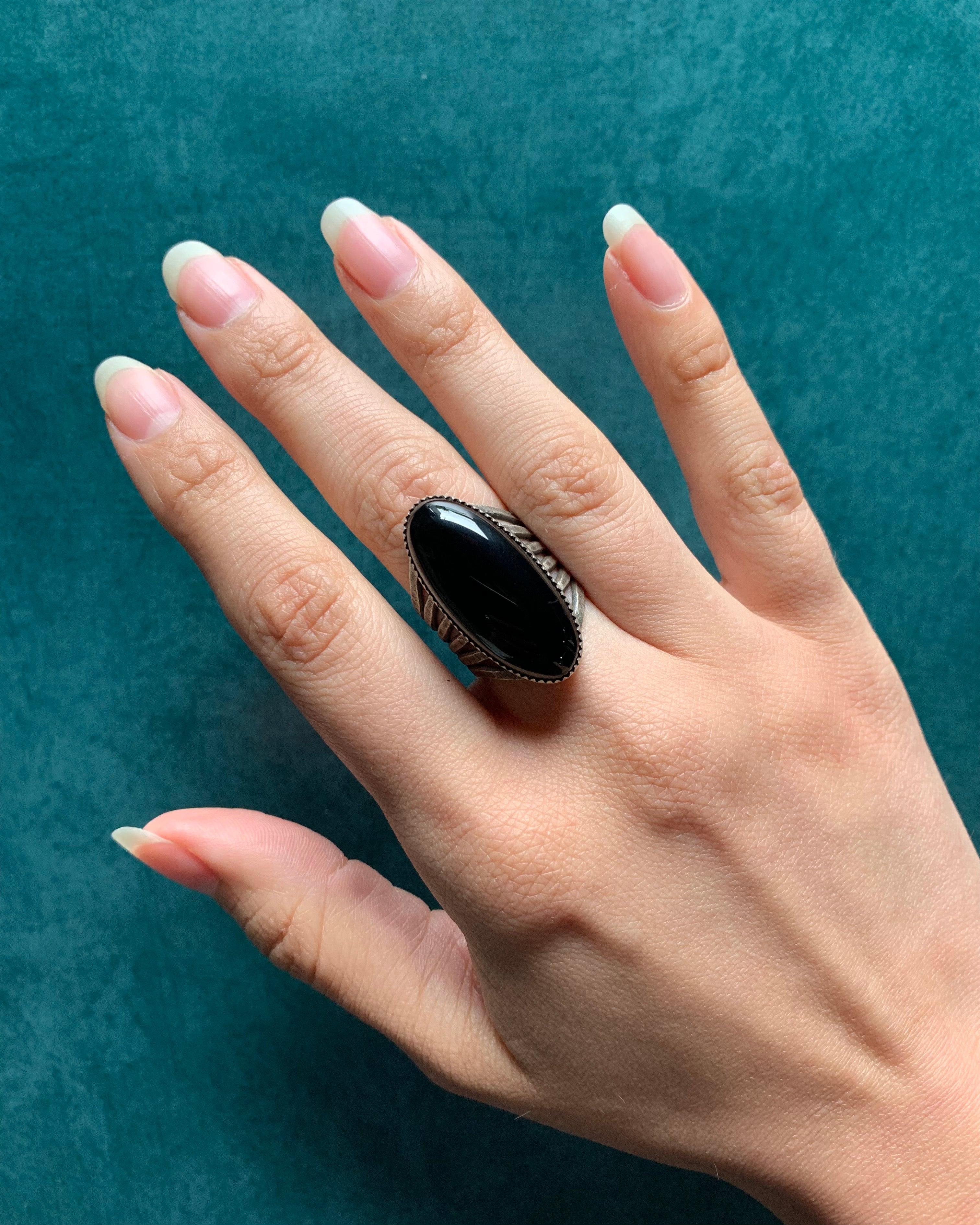 • MONUMENT • onyx + silver ring