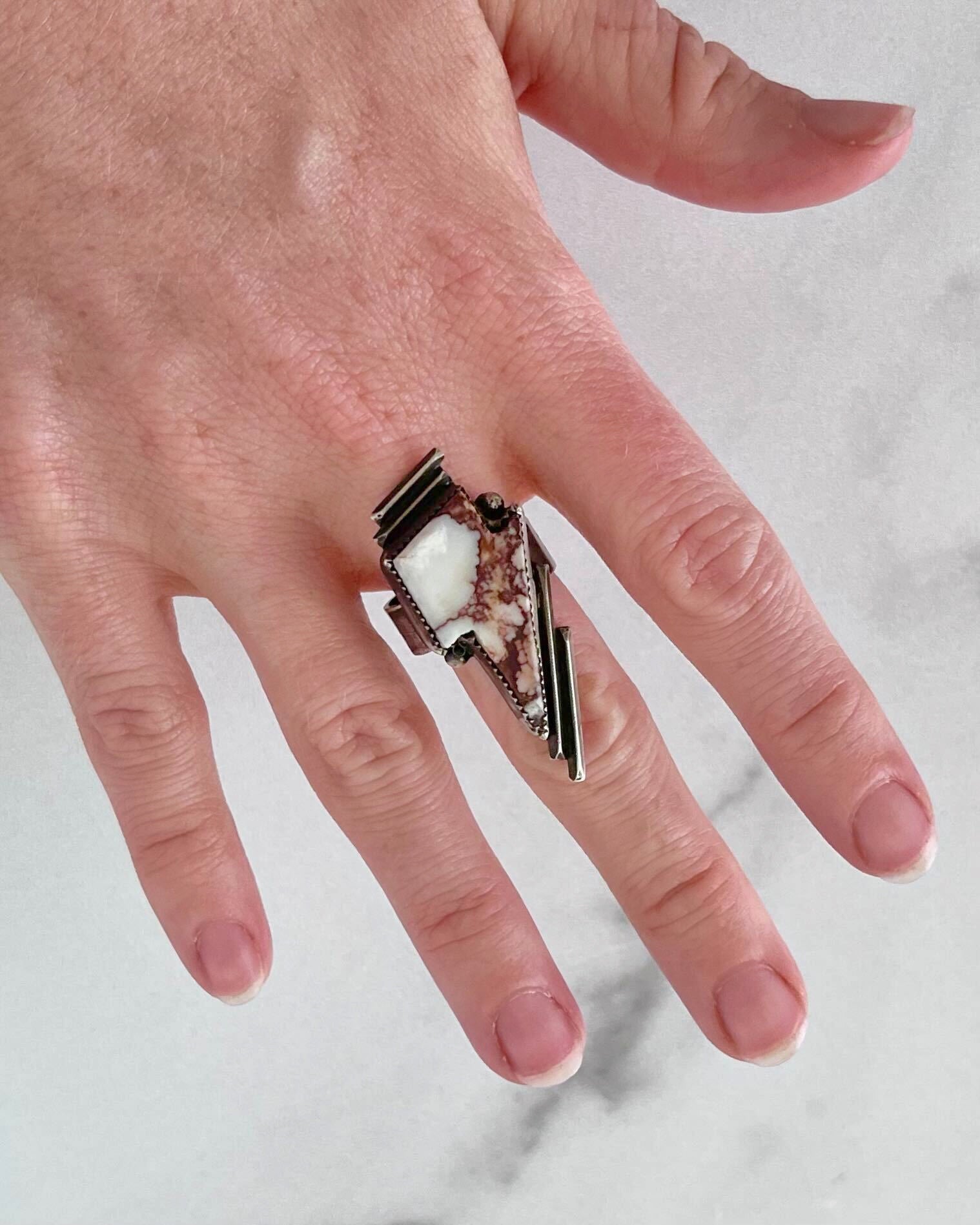 • BOLT • wild horse jasper + silver ring