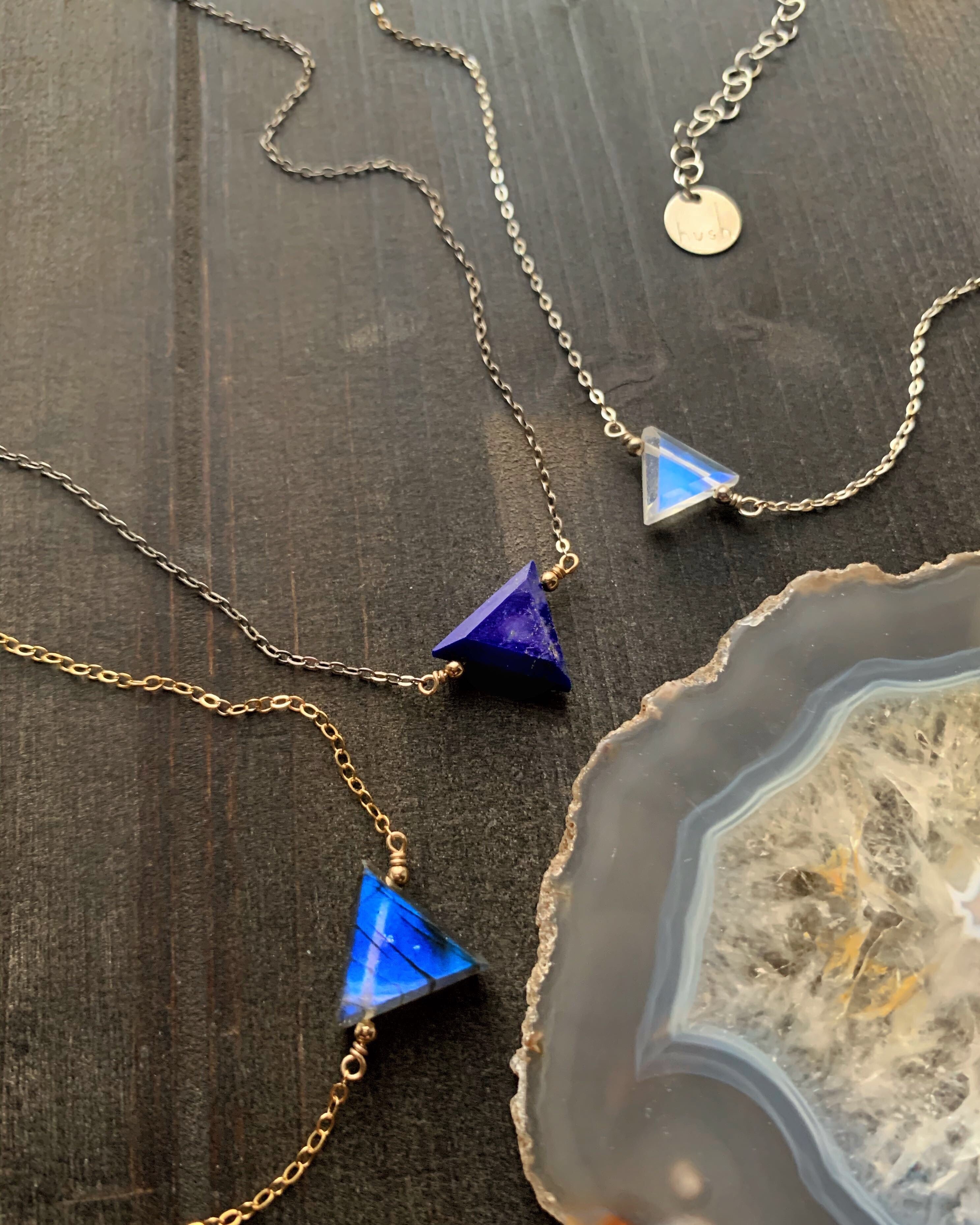 • STRAY • labradorite + silver necklace